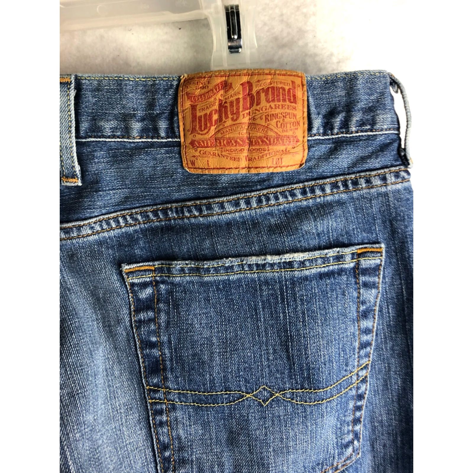 Lucky Brand Lucky Brand Mens Size 38 Short Bootcut Mid Rise Blue Denim Jeans Size US 38 / EU 54 - 6 Thumbnail