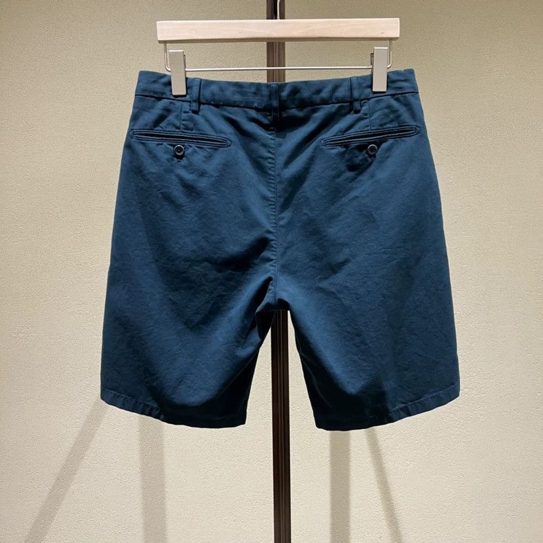LORO PIANA sizeXL Navy blue elastic cotton men's shorts