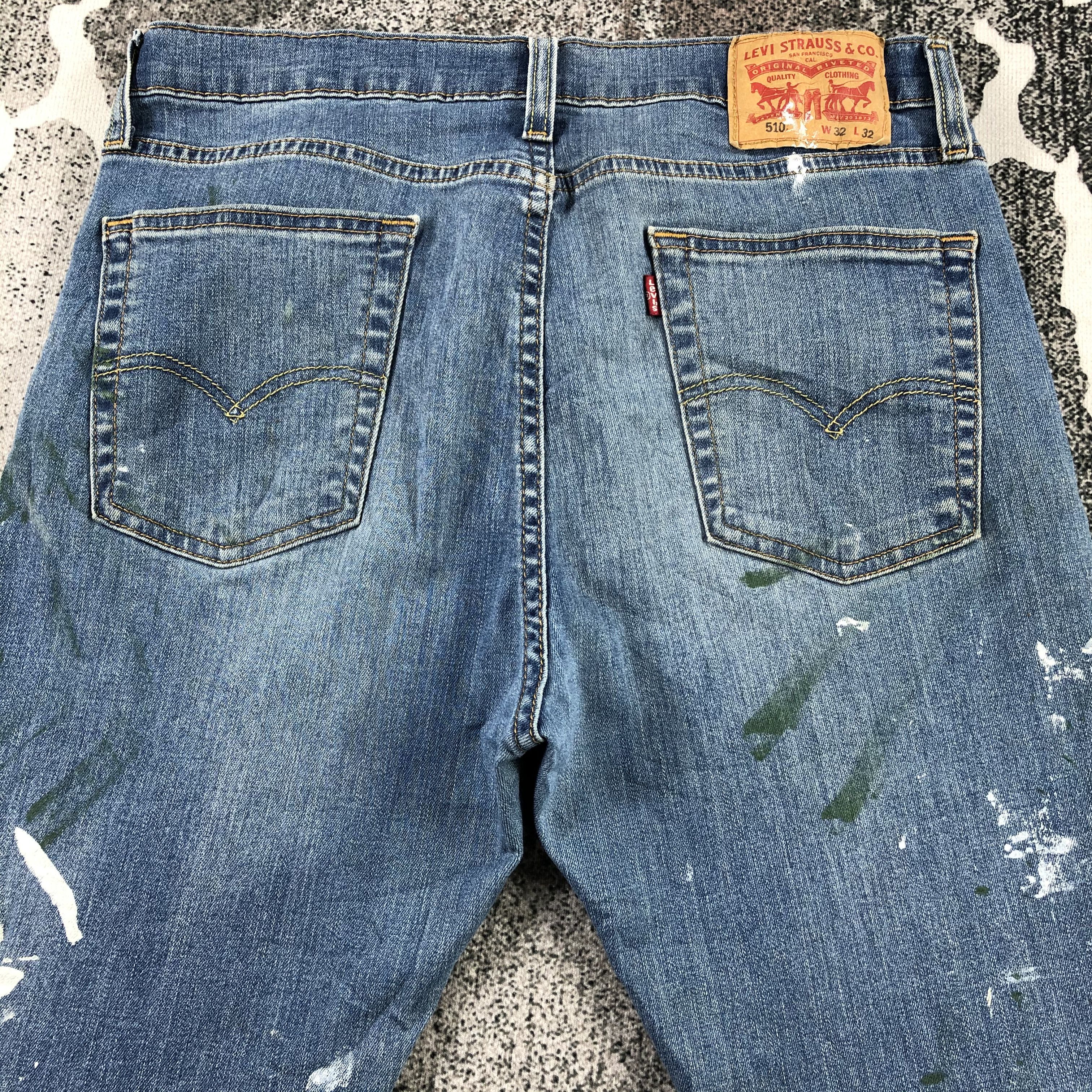 Levi's Levis 510 Jeans Painted Denim KJ1361 Size US 32 / EU 48 - 4 Thumbnail