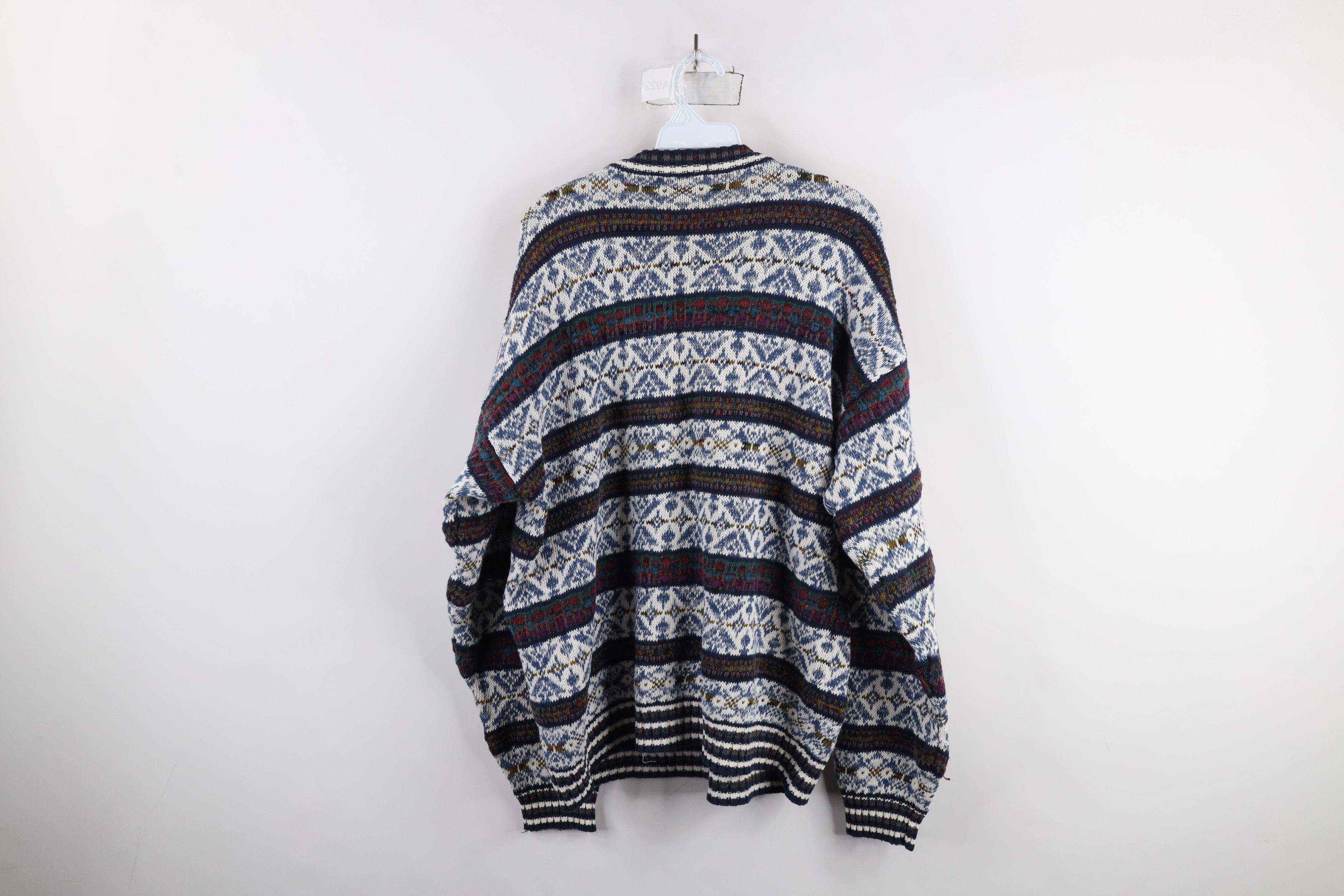 Vintage Vintage 90s Coogi Style Rainbow Fair Isle Knit Sweater Size US L / EU 52-54 / 3 - 8 Thumbnail
