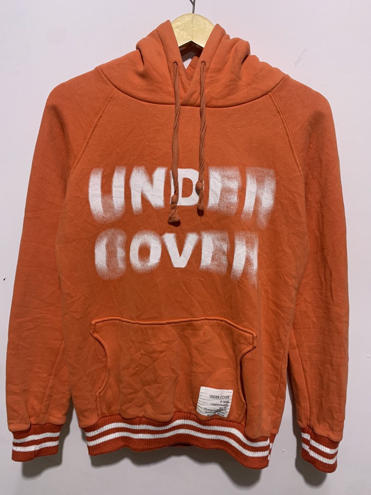 image of Vintage 90's Undercover By Jun Takahashi Hoodies in Orange, Men's (Size Medium)