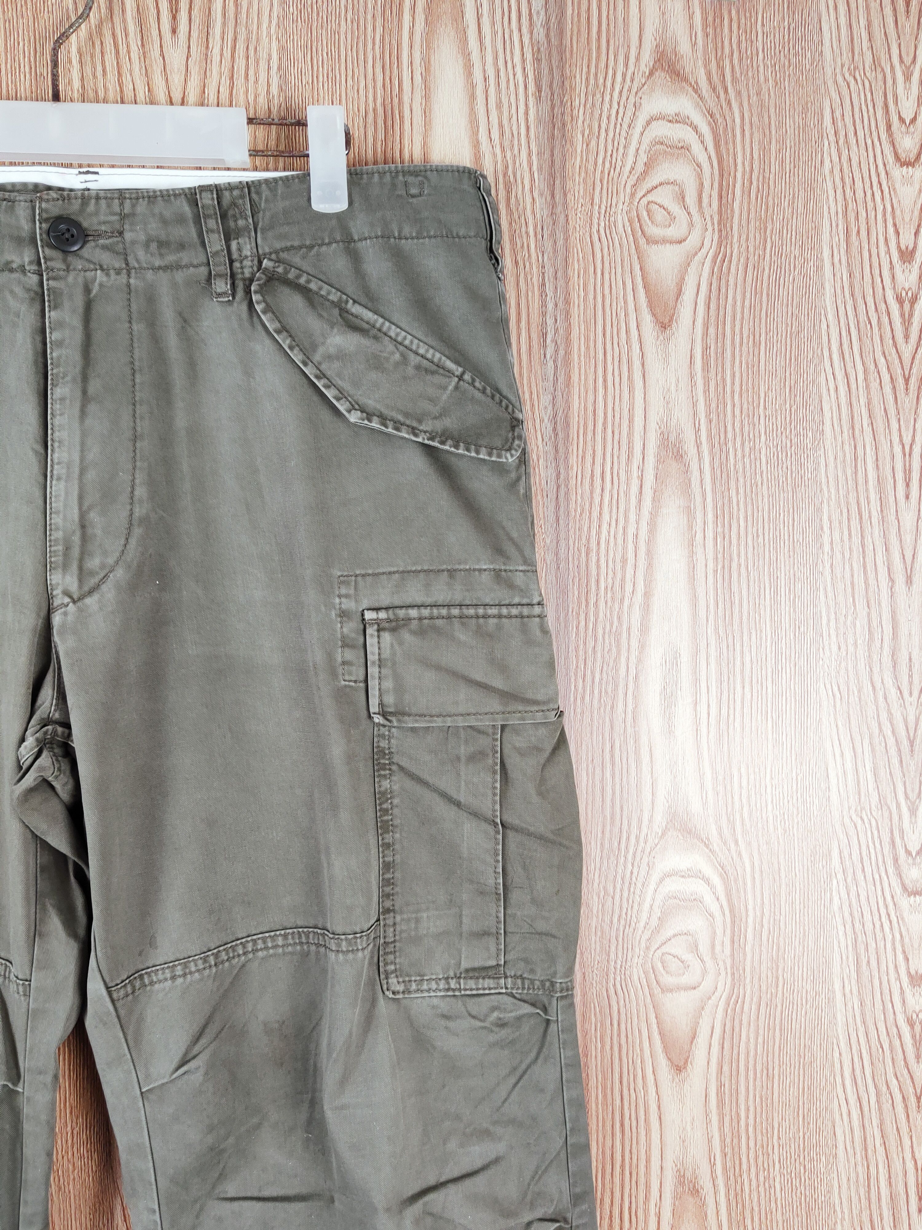 Japanese Brand Uniqlo Green Multipocket Tactical Cargo Pants #W213 Size US 35 - 5 Thumbnail