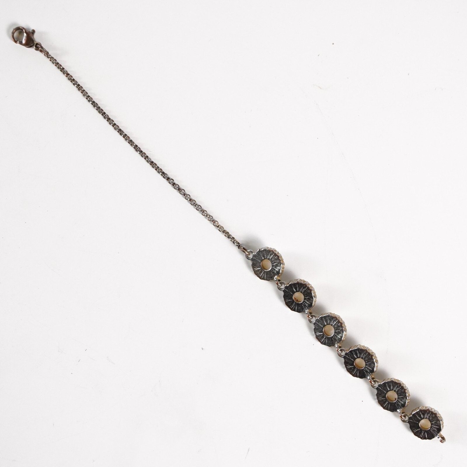 Other Faux Pearl Cubic Zirconia Gemstone Chain Bracelet Clasp Size ONE SIZE - 6 Thumbnail