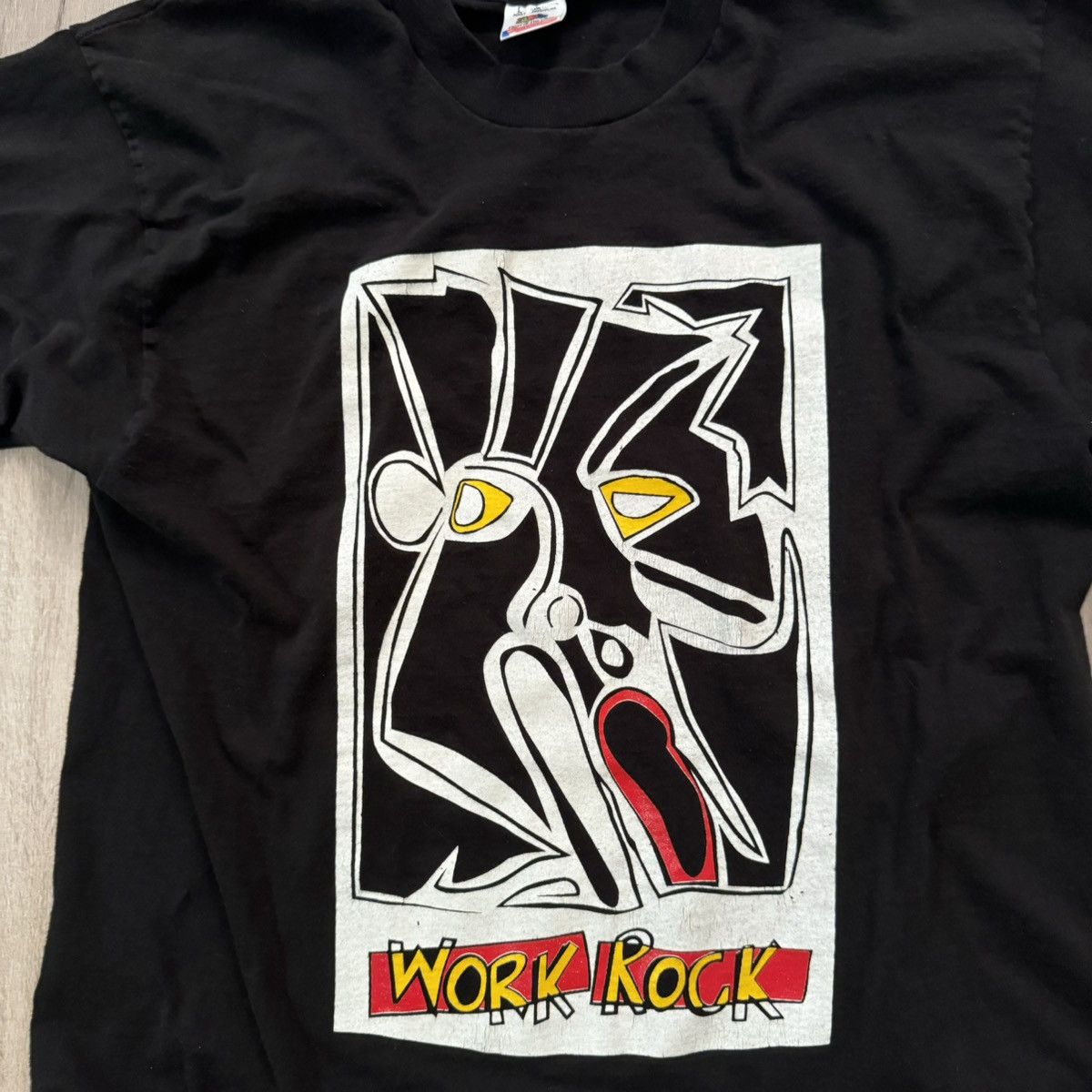 Band Tees × JNCO × Stussy Vintage 90s Black Work Rock Band Graphic Tee Fits M Size US M / EU 48-50 / 2 - 3 Thumbnail