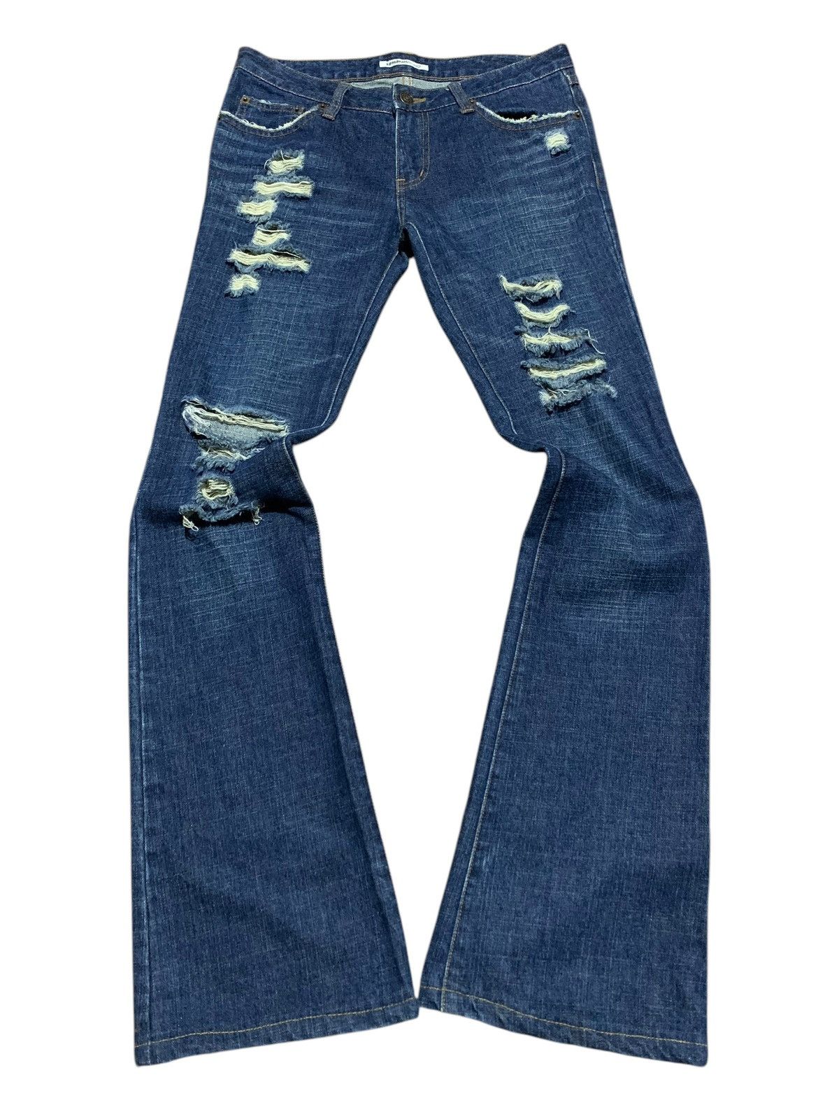 If Six Was Nine × Le Grande Bleu (L.G.B.) × semanticdesign Semantic Design flared jeans distressed ripped punk Size US 30 / EU 46 - 10 Thumbnail