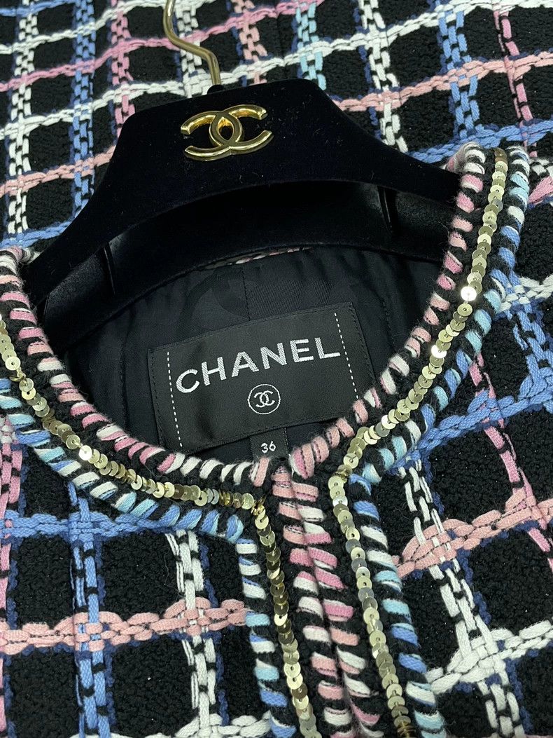 Chanel Chanel Colorful plaid tweed four-pocket jacket Size XS / US 0-2 / IT 36-38 - 5 Thumbnail
