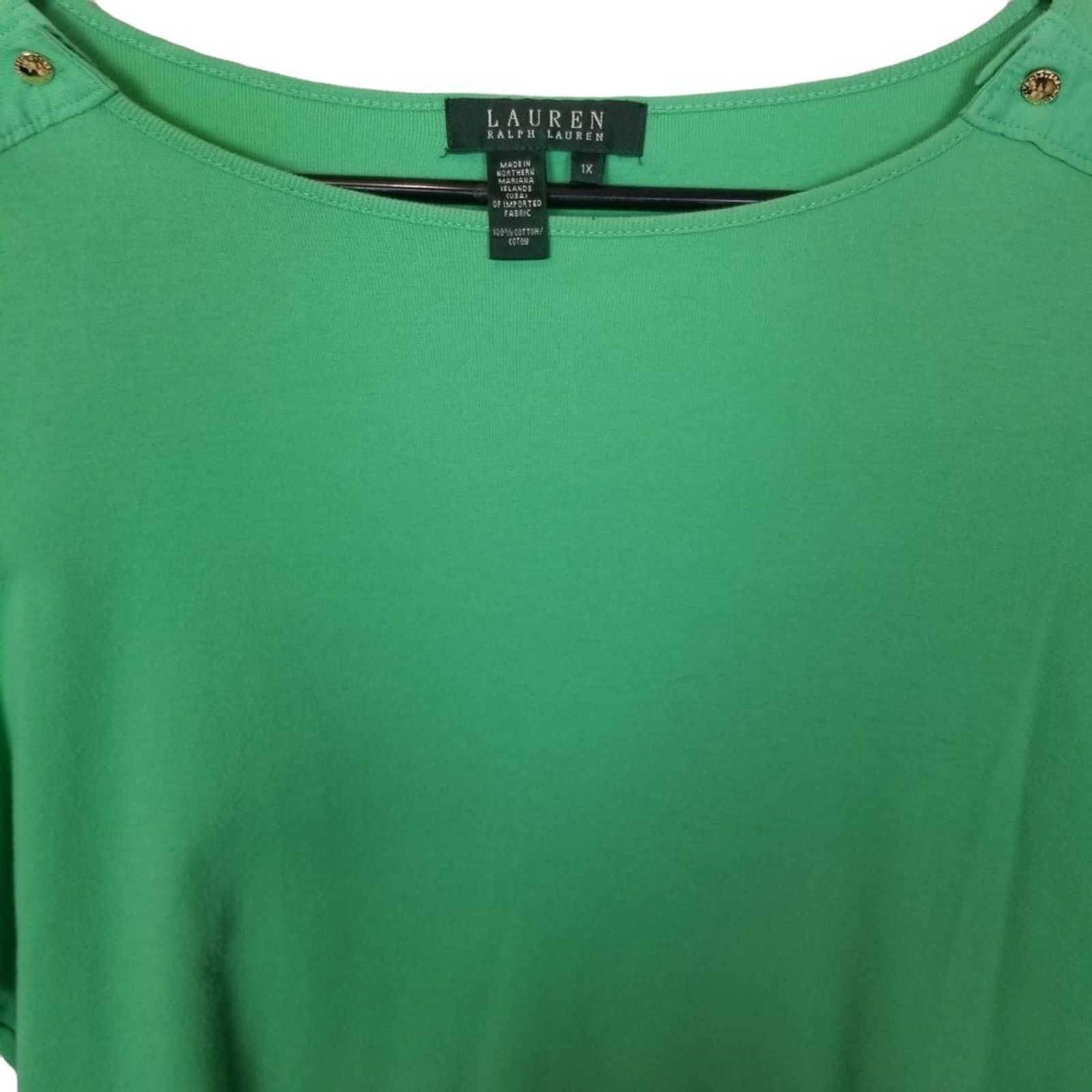 Lauren Ralph Lauren Lauren Ralph Lauren Kelly Green Top Plus Size 1X Stretch Size XL / US 12-14 / IT 48-50 - 2 Thumbnail