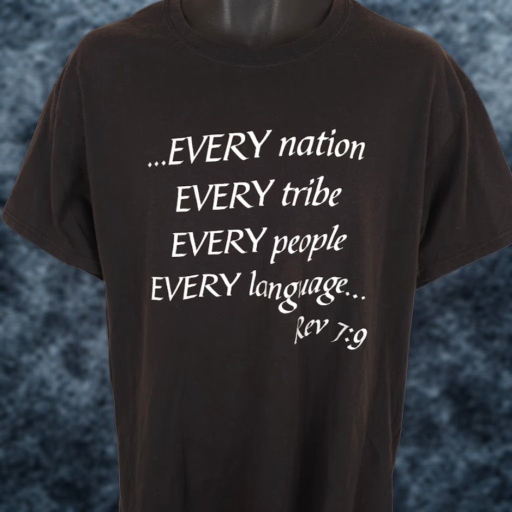 Hanes Christian T Shirt Mens Large Black Bible Verses Revelation Genesis Size US L / EU 52-54 / 3 - 1 Thumbnail