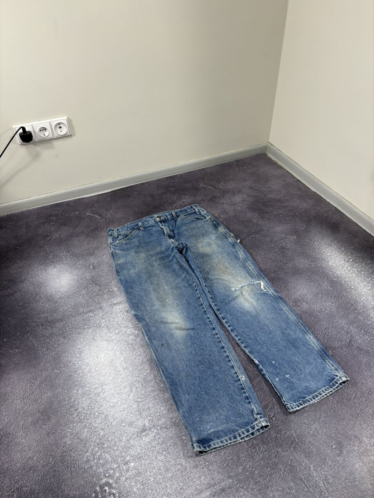 Dickies Vintage Dickies Faded Blue Denim Work Hype Baggy Jeans Size US 36 / EU 52 - 8 Thumbnail