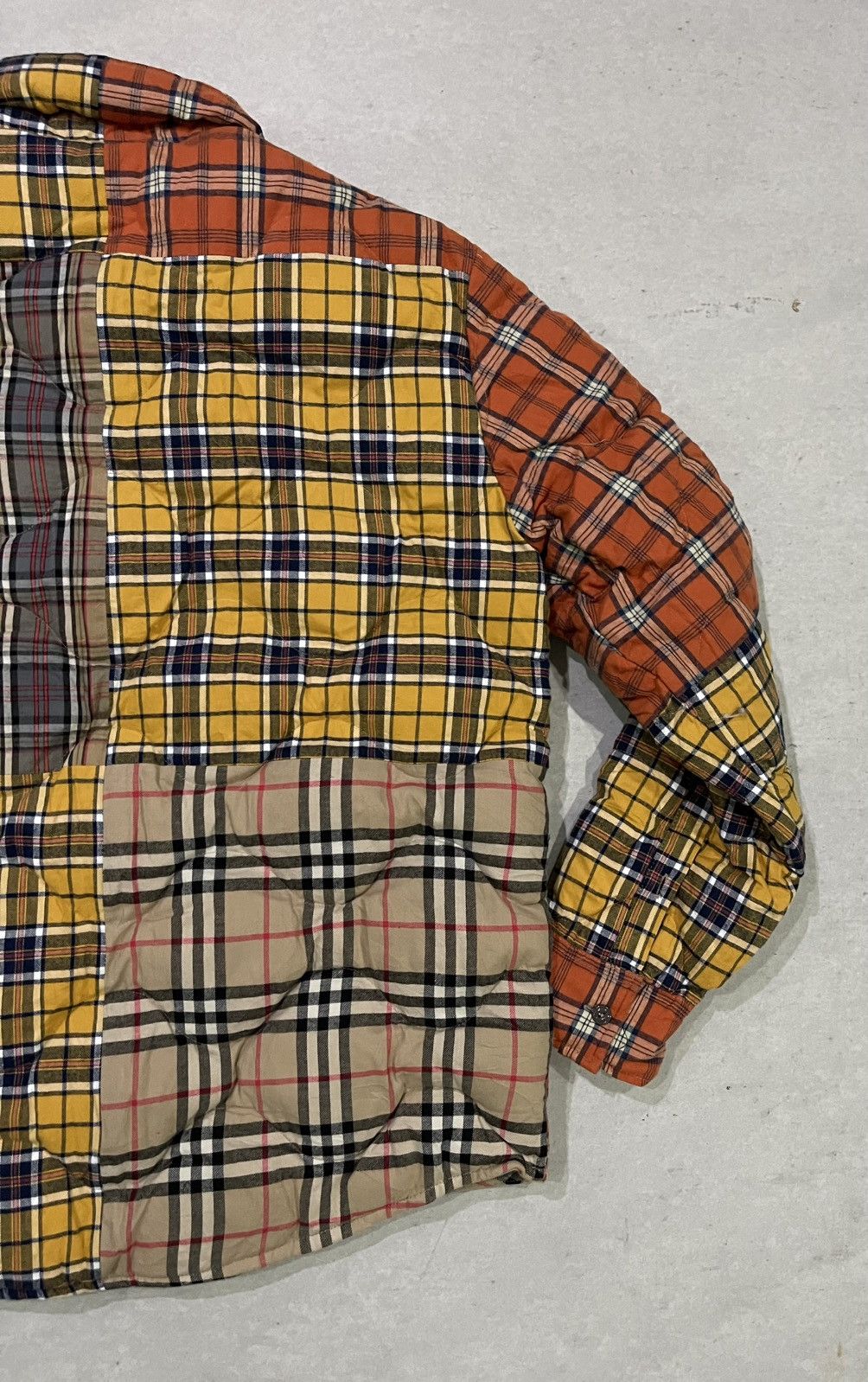 Burberry 🔥A/W 2019 BURBERRY PATCHWORK CONTRAST CHECK PUFFER OVERSHIRT Size US M / EU 48-50 / 2 - 14 Thumbnail