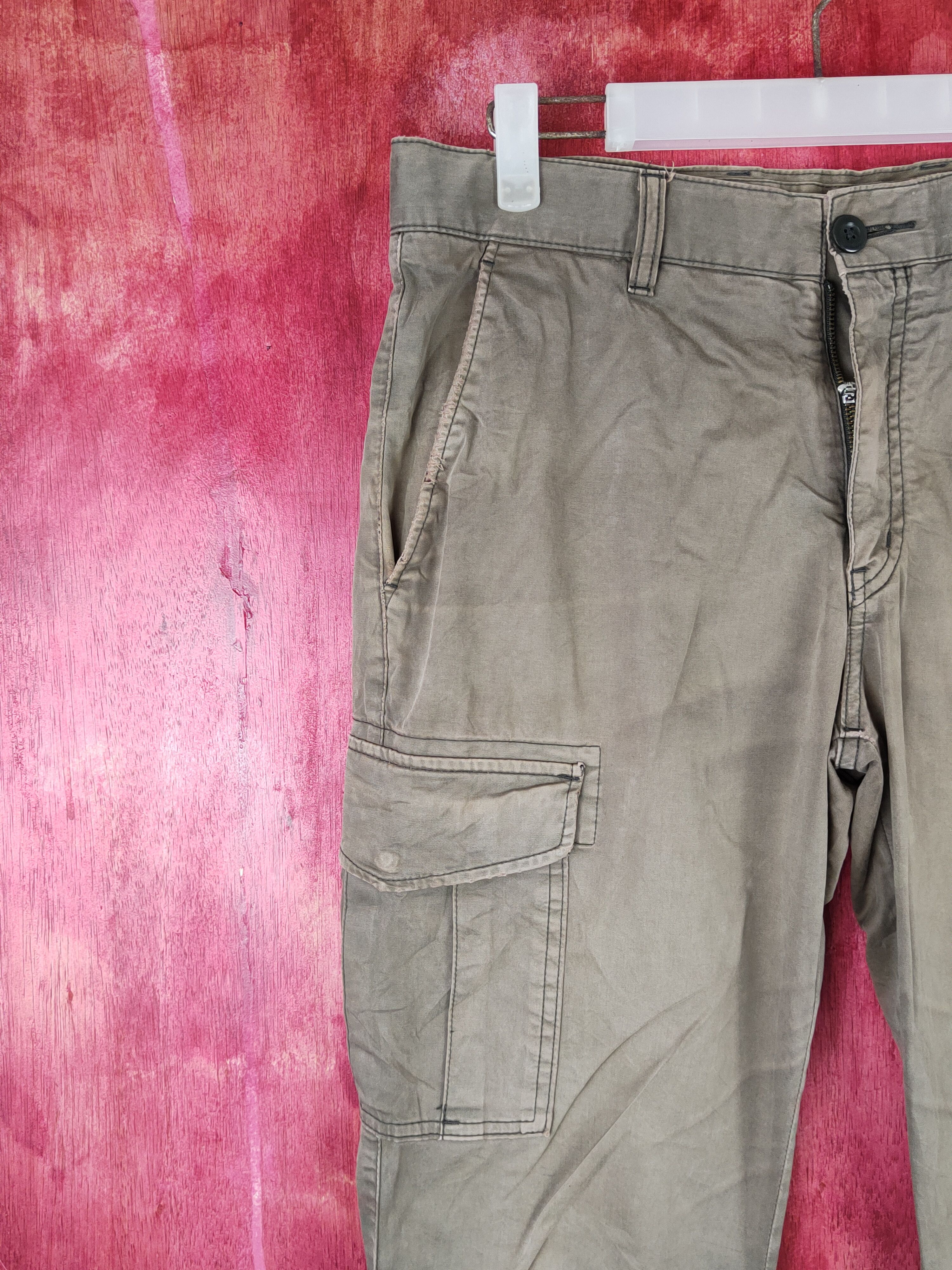 Japanese Brand × Uniqlo Uniqlo Brown Faded Multipocket Tactical Cargo Pants #S1391 Size US 31 - 3 Thumbnail