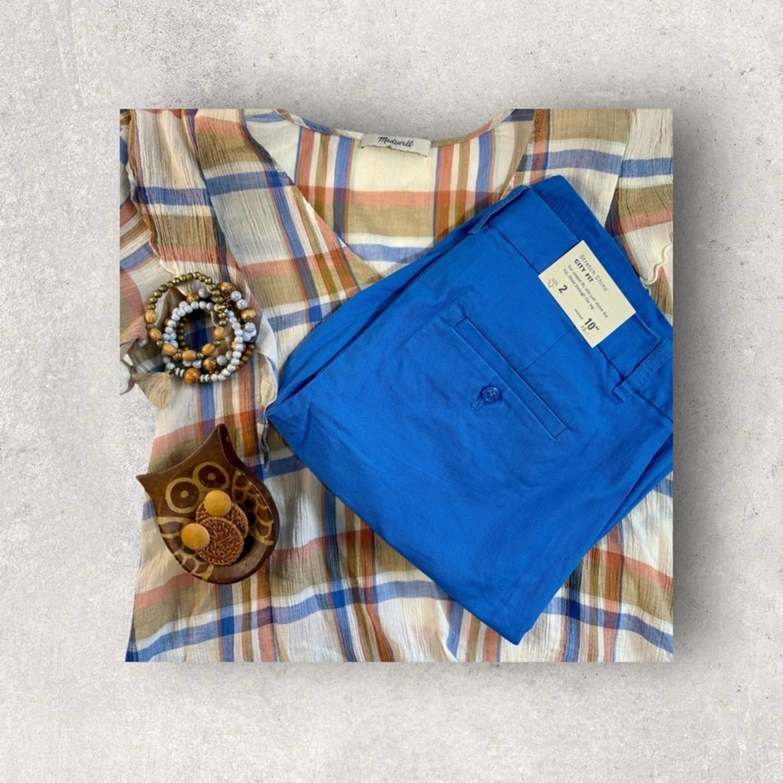 Madewell Madewell Bermuda Blue Chino Shorts Size 24" / US 00 / IT 34 - 2 Thumbnail