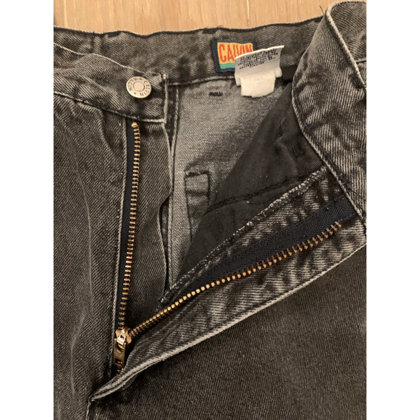 Calvin Klein VINTAGE Calvin Klein Skinny Jeans Womens Size 7/8 Black Faded Size 28" / US 6 / IT 42 - 7 Thumbnail