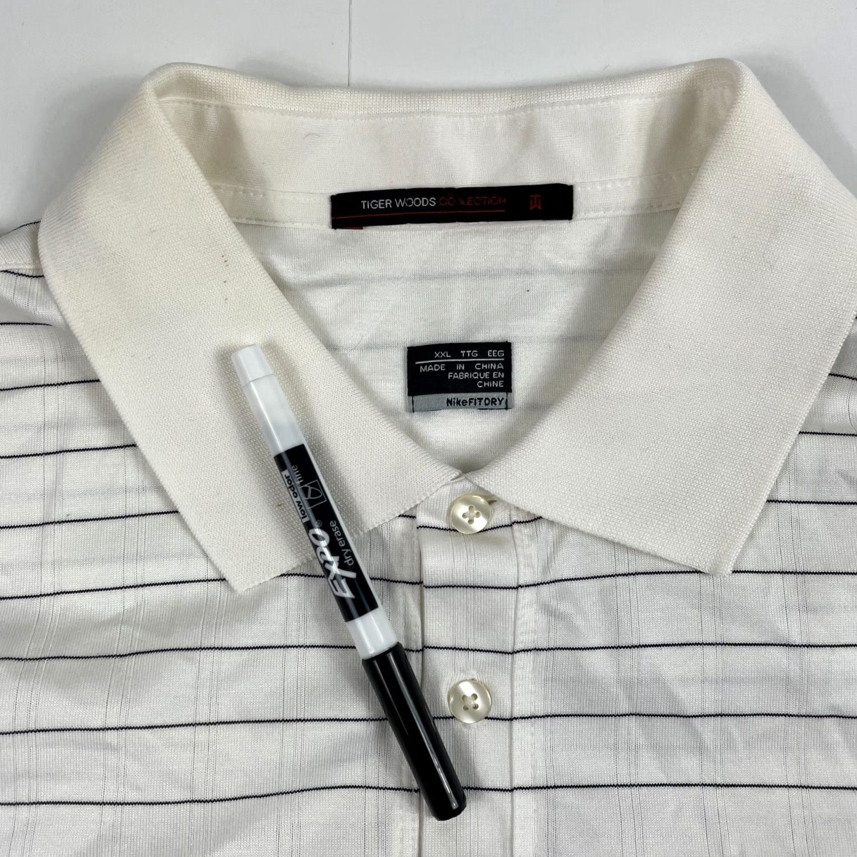 Nike Nike Shirt Mens 2XL White Polo XXL Tiger Woods Dri Fit Short Sleeve Golf Golfing Size US XXL / EU 58 / 5 - 7 Thumbnail