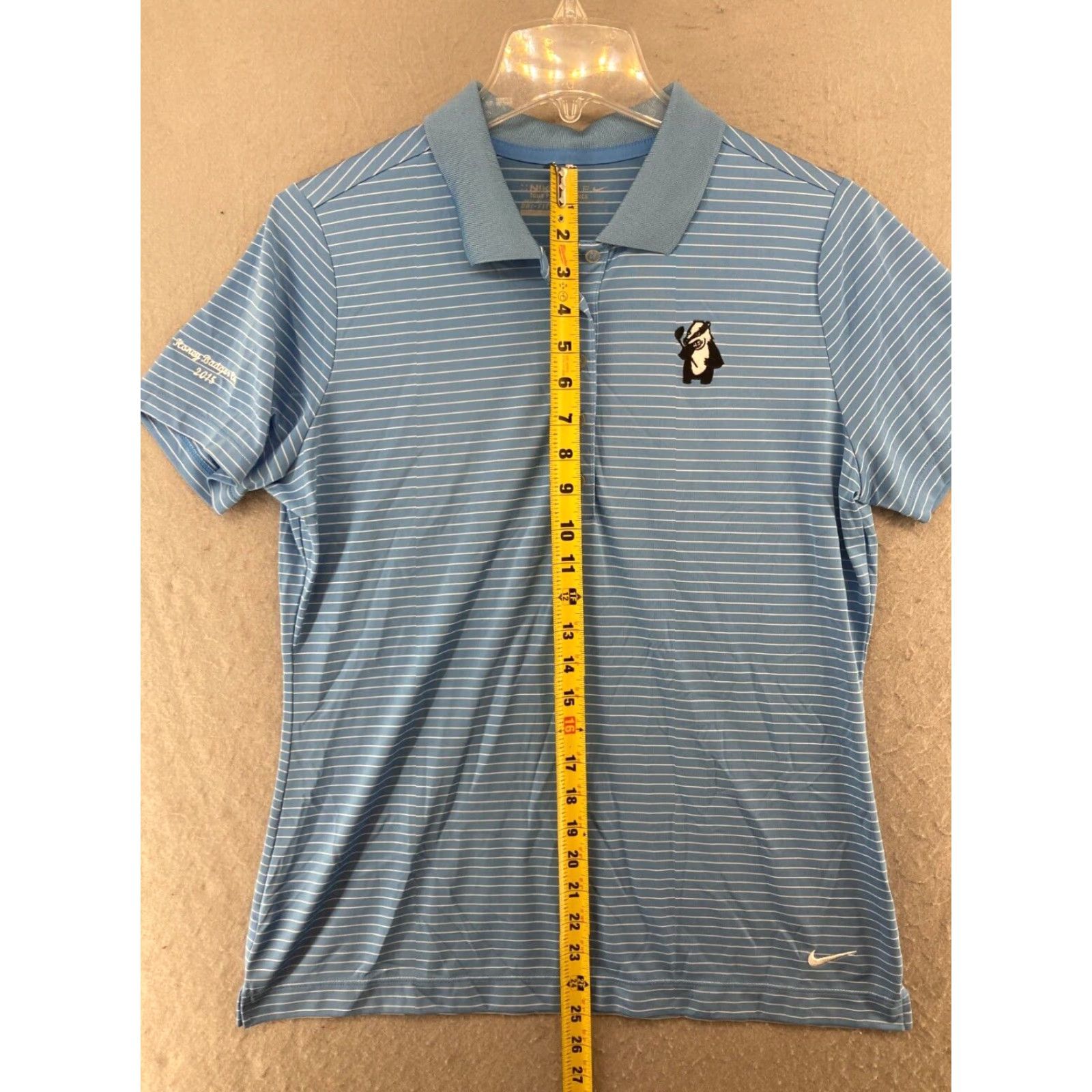 Nike Nike Golf Polo Shirt Mens Large Blue Stripe DriFit Honey Badger Cup 2015 Size US L / EU 52-54 / 3 - 3 Thumbnail