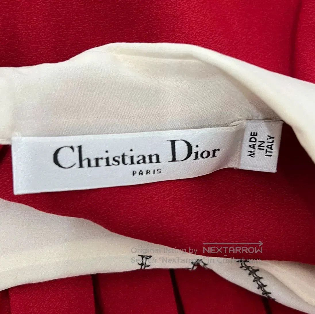 Dior Dior Red Peter Pan Collar Dress. Size S / US 4 / IT 40 - 4 Thumbnail