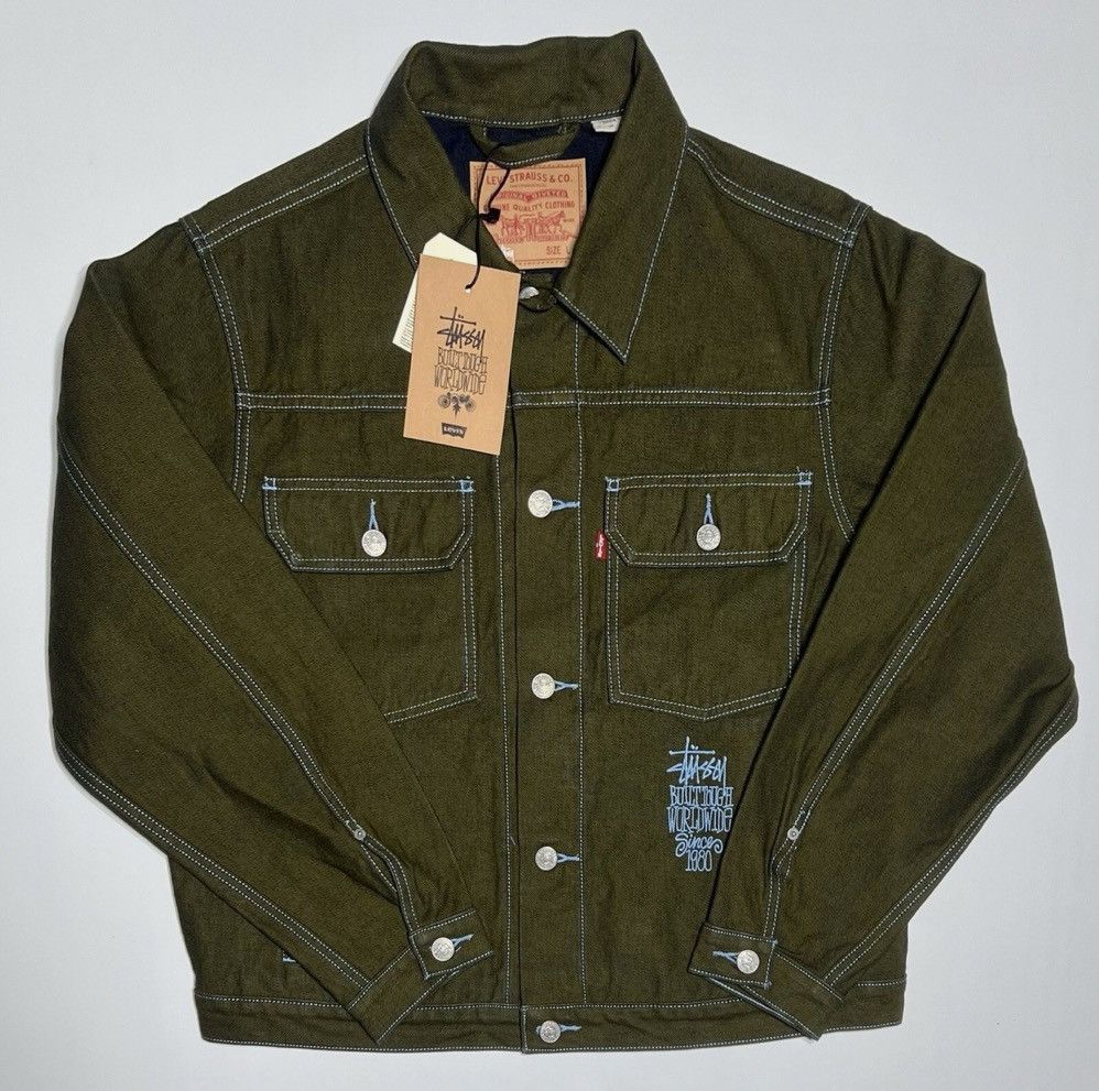 stussy TRUCKER JACKET DENIM レオパード Stussy-Denim-Trucker-Jacket-