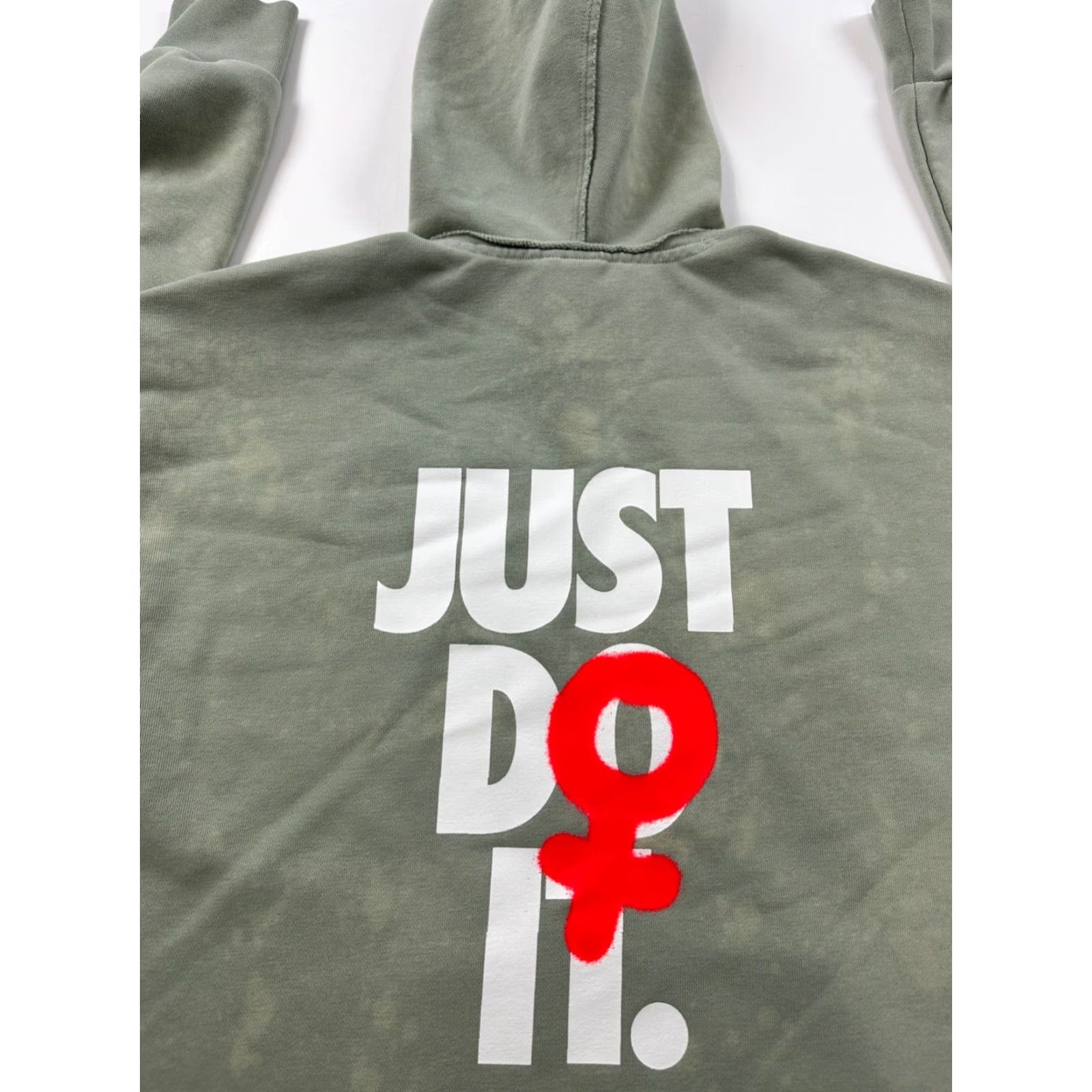 Nike Nike Hoodie Sweatshirt Womens M Green Just Do It Female Sign Pullover Long Sleeve Activewear Size M / US 6-8 / IT 42-44 - 6 Thumbnail