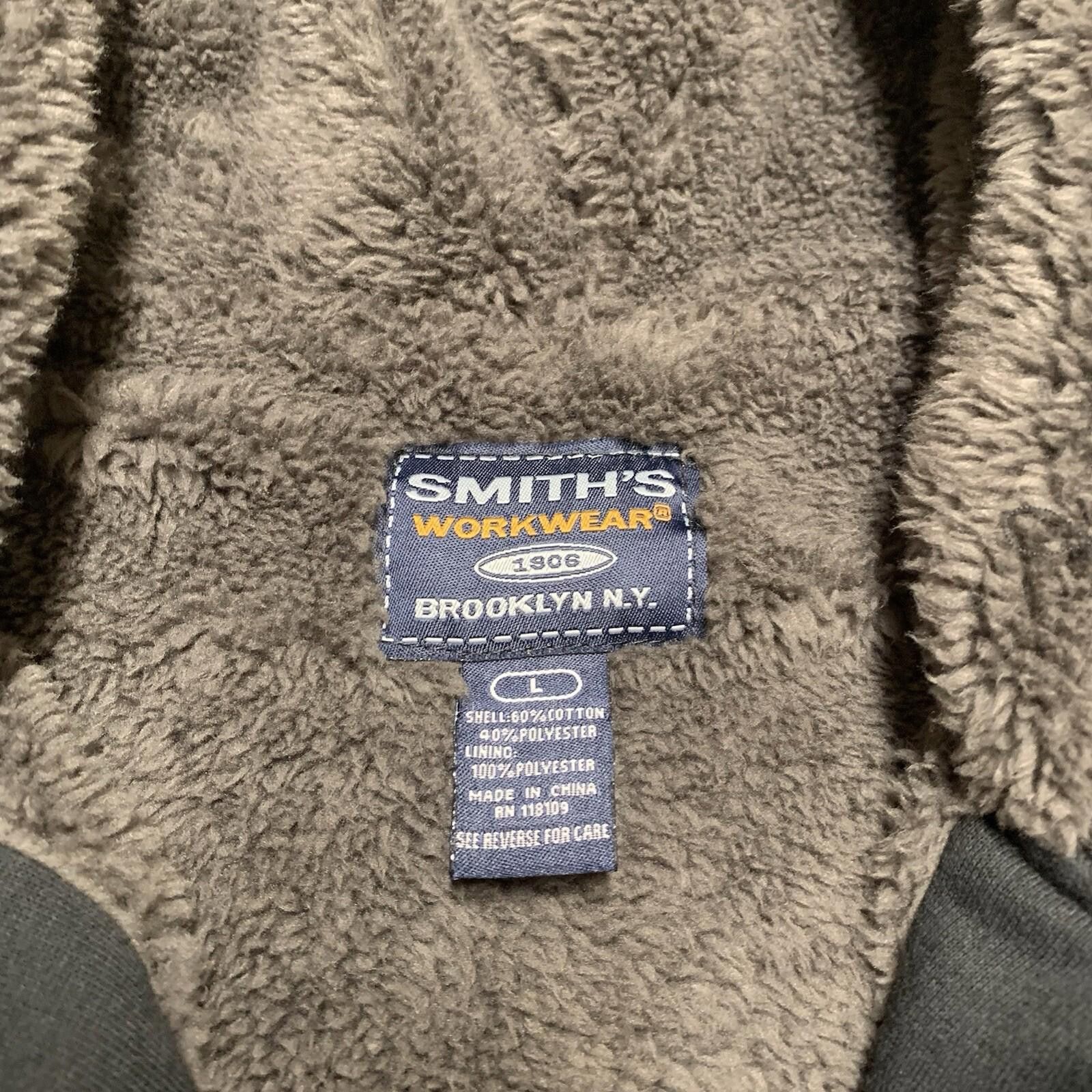 Other Smith's Work Wear Men's L Black Sherpa Hooded Jacket Size US L / EU 52-54 / 3 - 9 Thumbnail