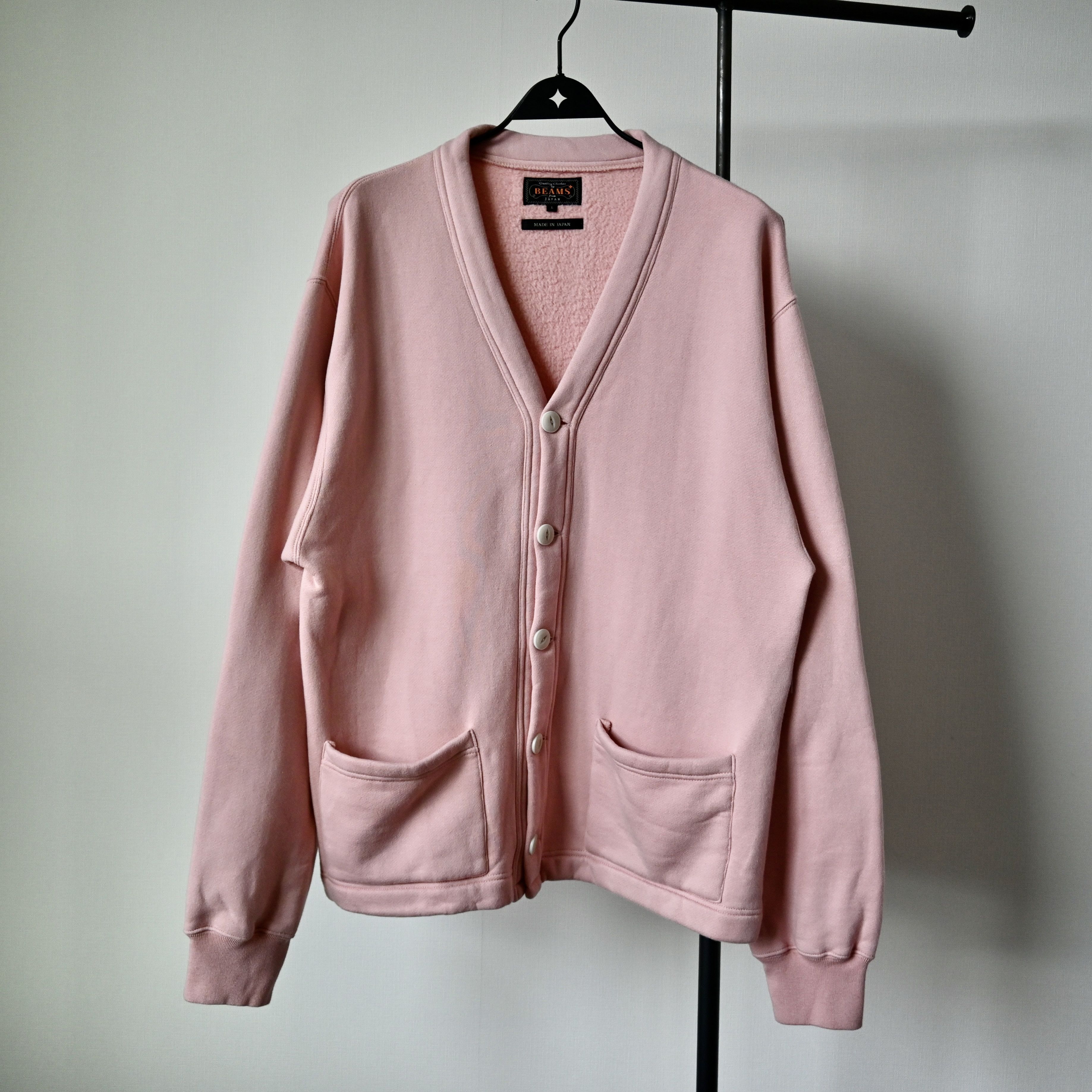 Beams Plus BEAMS Plus soft-fleeced sweat V cardigan, made in Japan Size US L / EU 52-54 / 3 - 1 Thumbnail
