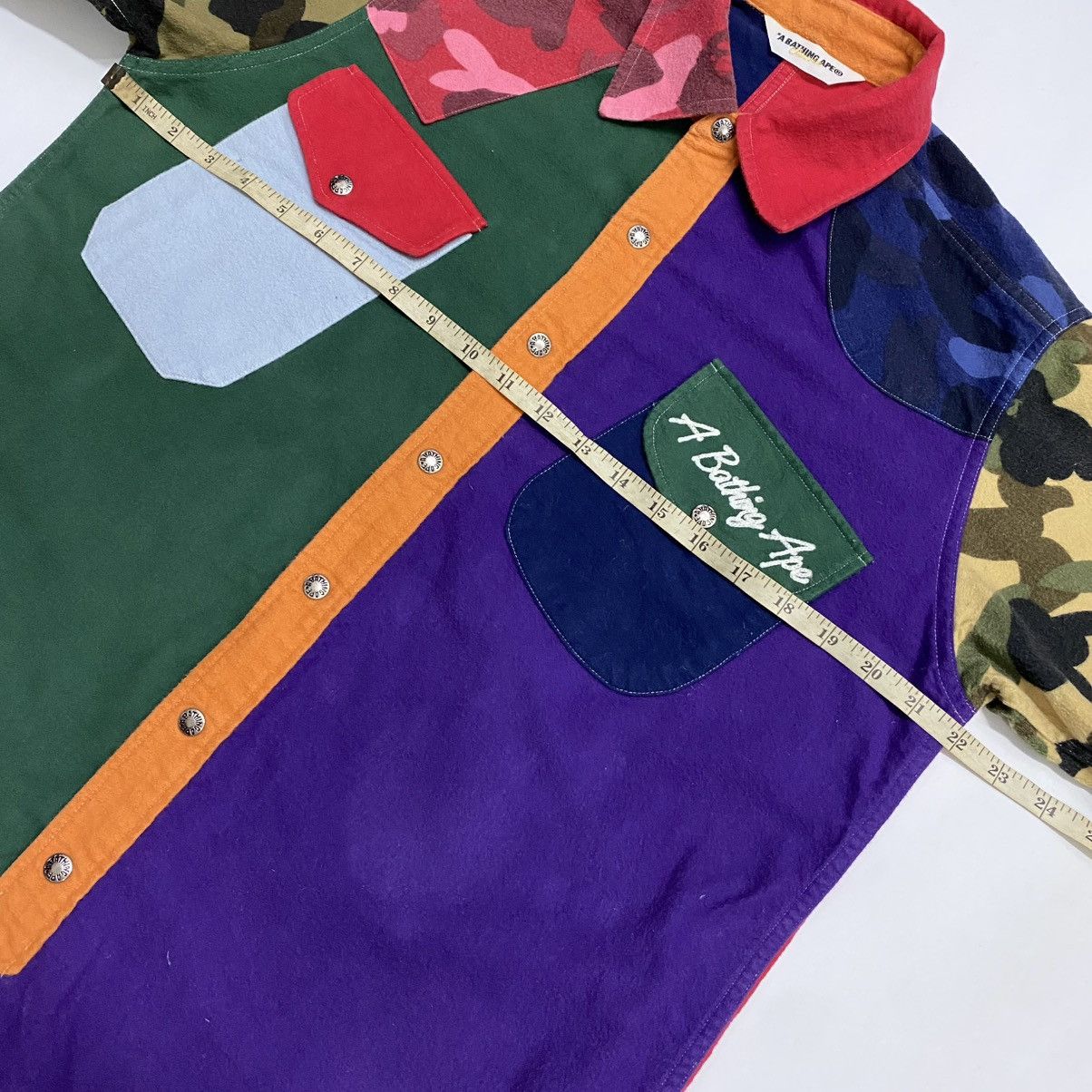 Bape ‼️YES‼️ A BATHING APE CAMO MULTI COLOUR BUTTON POLO SHIRT Size US S / EU 44-46 / 1 - 17 Thumbnail