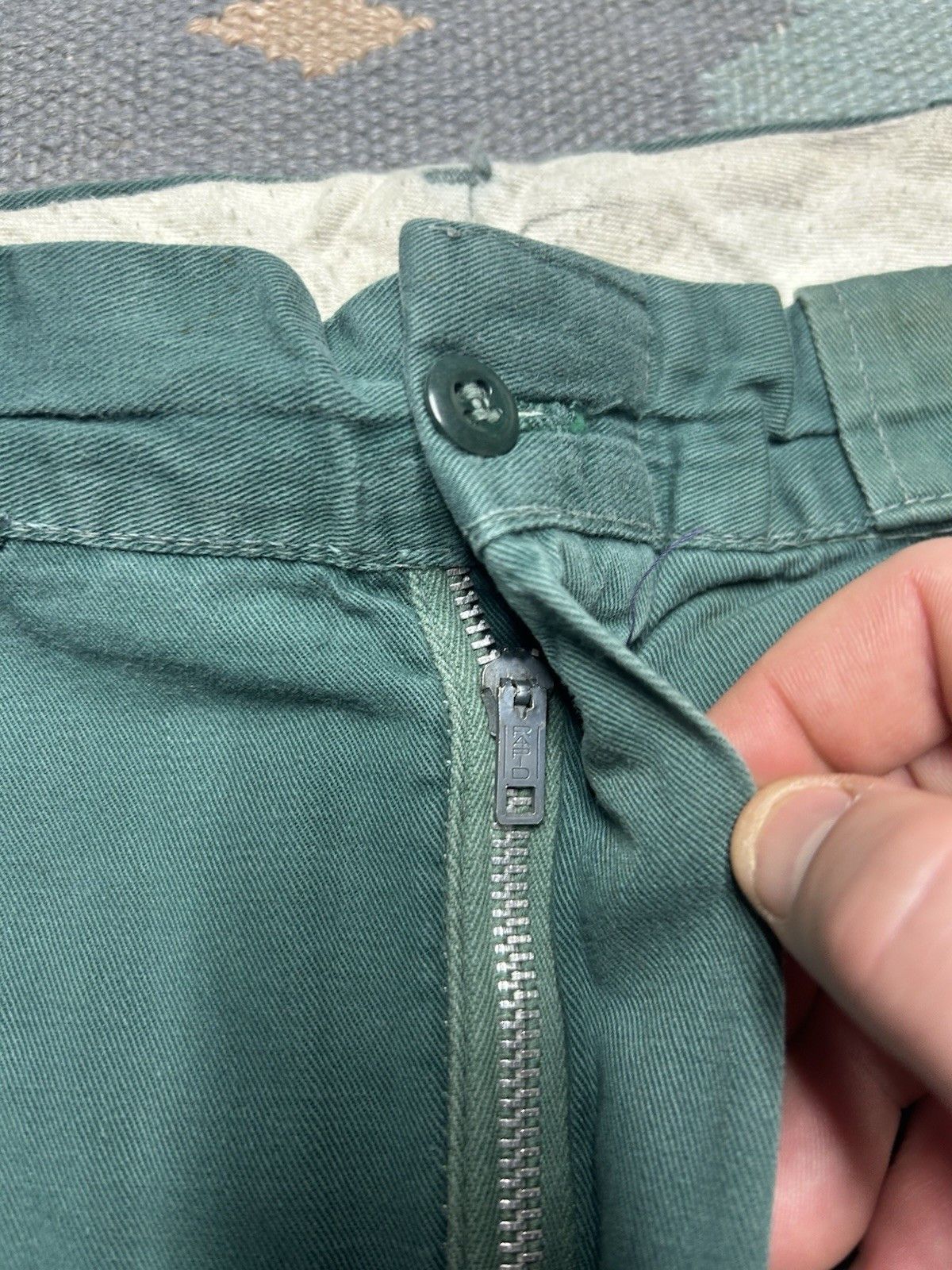 Vintage 1950s chino work pants boat cloth sanforized cotton 42x30 Size US 42 / EU 58 - 9 Thumbnail