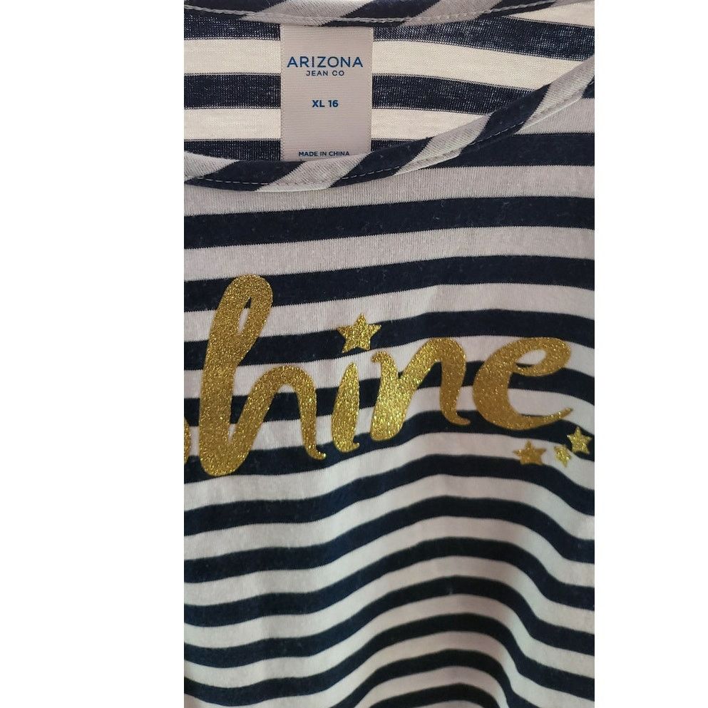 Arizona Jean Co. Arizonia SHINE Black White Stripped Cropped Top Size XL 16 Size US XL / EU 56 / 4 - 3 Thumbnail