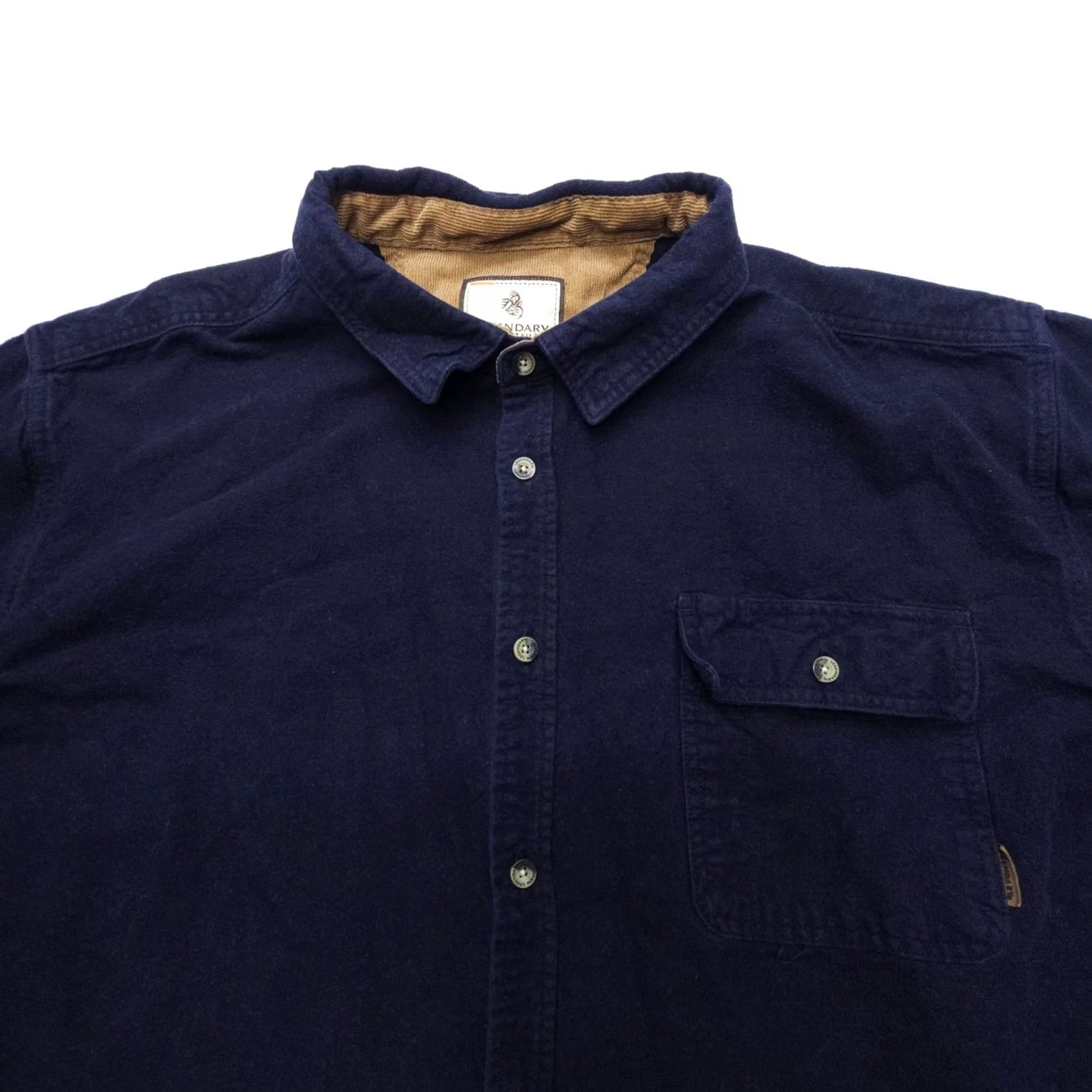 Vintage VINTAGE? No. Legendary Whitetails Flannel Shirt Mens 3XL Navy Cotton Outdoor Field Camp Bush Blue Solid All Seasons Pockets Button-Up Shirt Mens 3XL Size US XXL / EU 58 / 5 - 4 Thumbnail