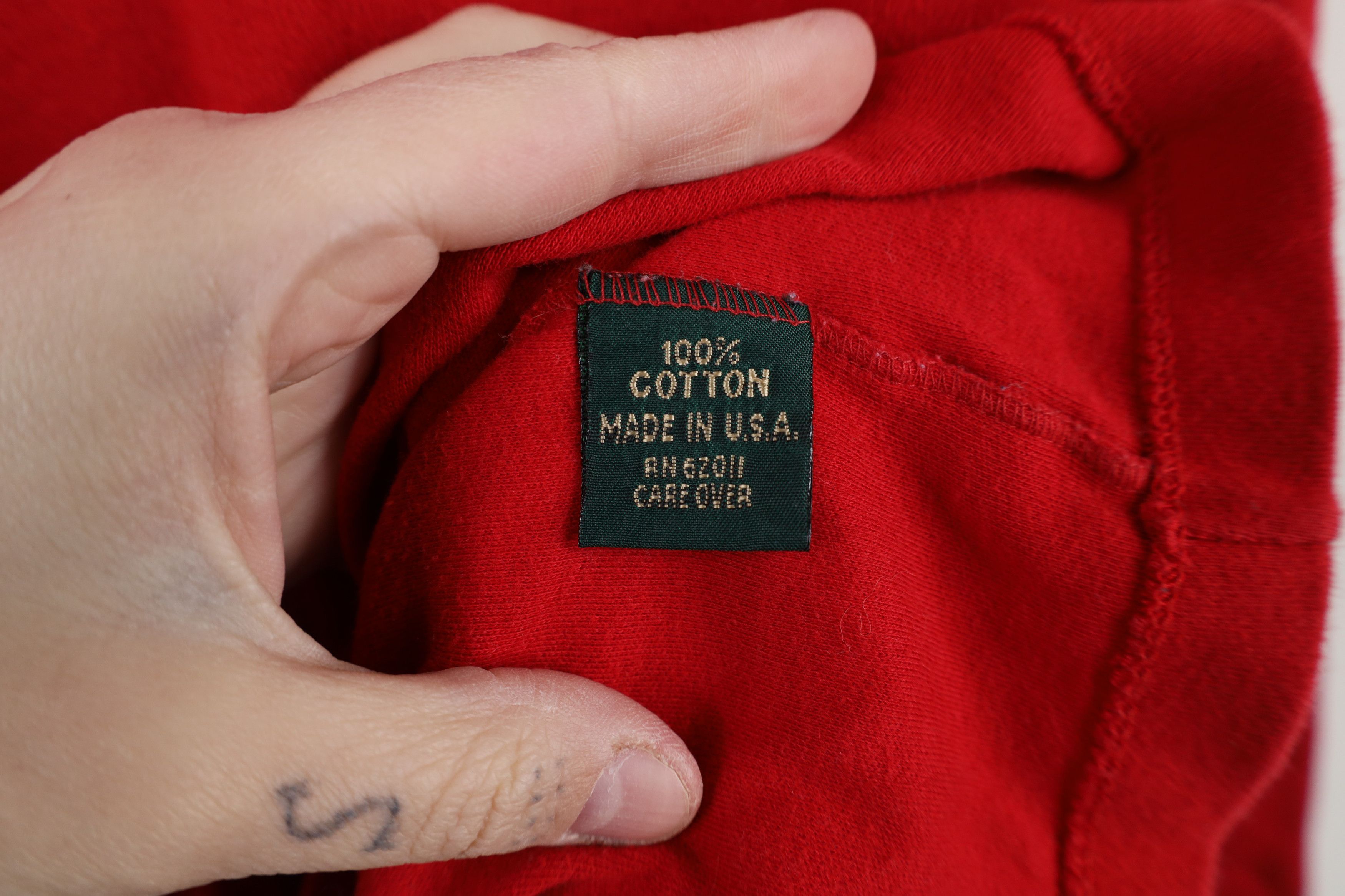 J.Crew × Vintage Vintage 90s J Crew Long Sleeve Turtleneck T-Shirt Red USA Size US XL / EU 56 / 4 - 10 Thumbnail