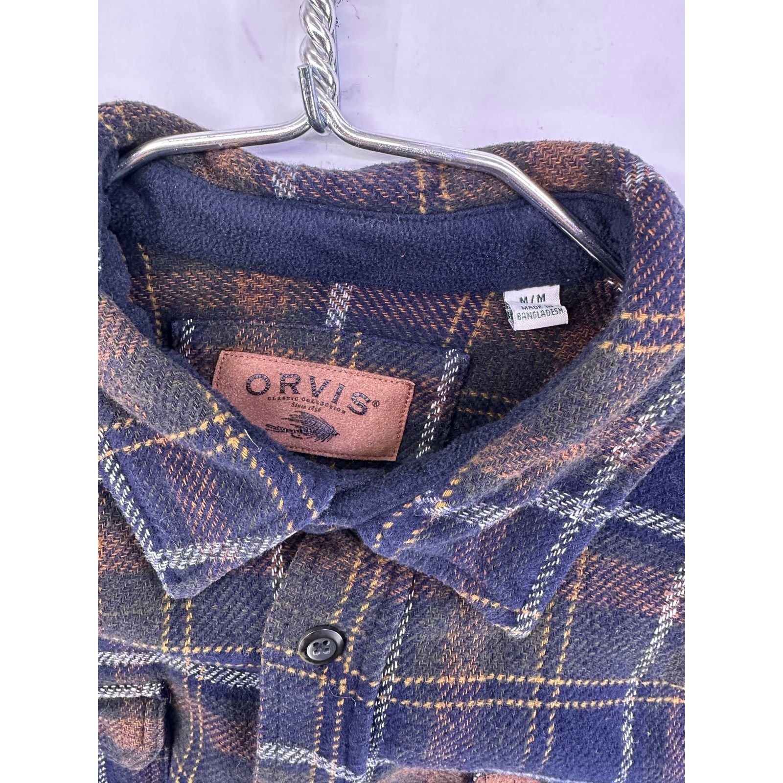 Orvis Orvis Thick Flannel Brown Navy Front Pockets Size Medium Size US M / EU 48-50 / 2 - 7 Thumbnail