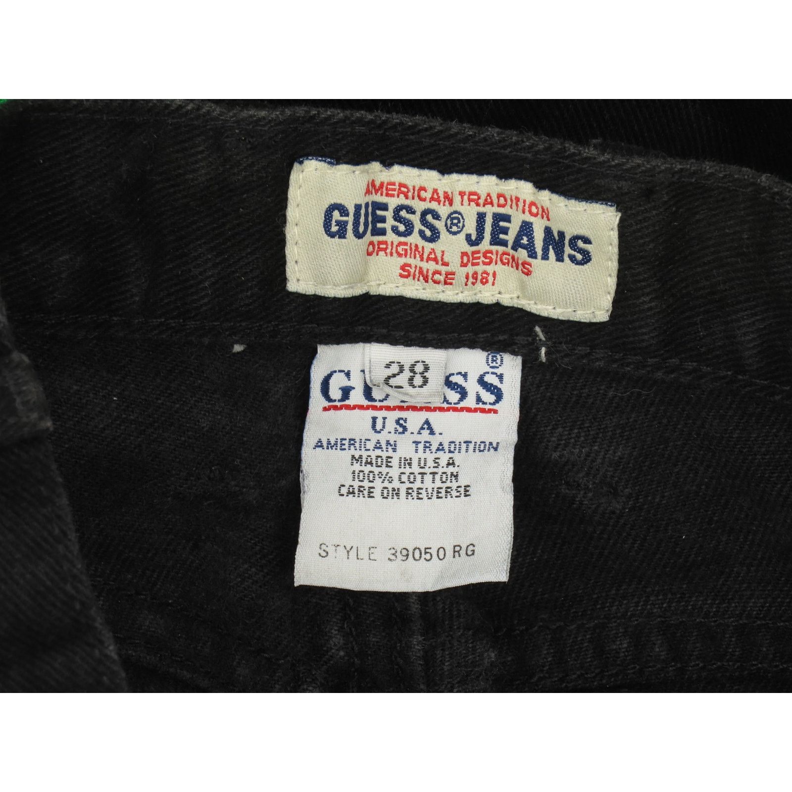 Guess Vintage Guess Slim High Waisted Black Denim Jeans USA 24 Size 24" / US 00 / IT 34 - 7 Thumbnail