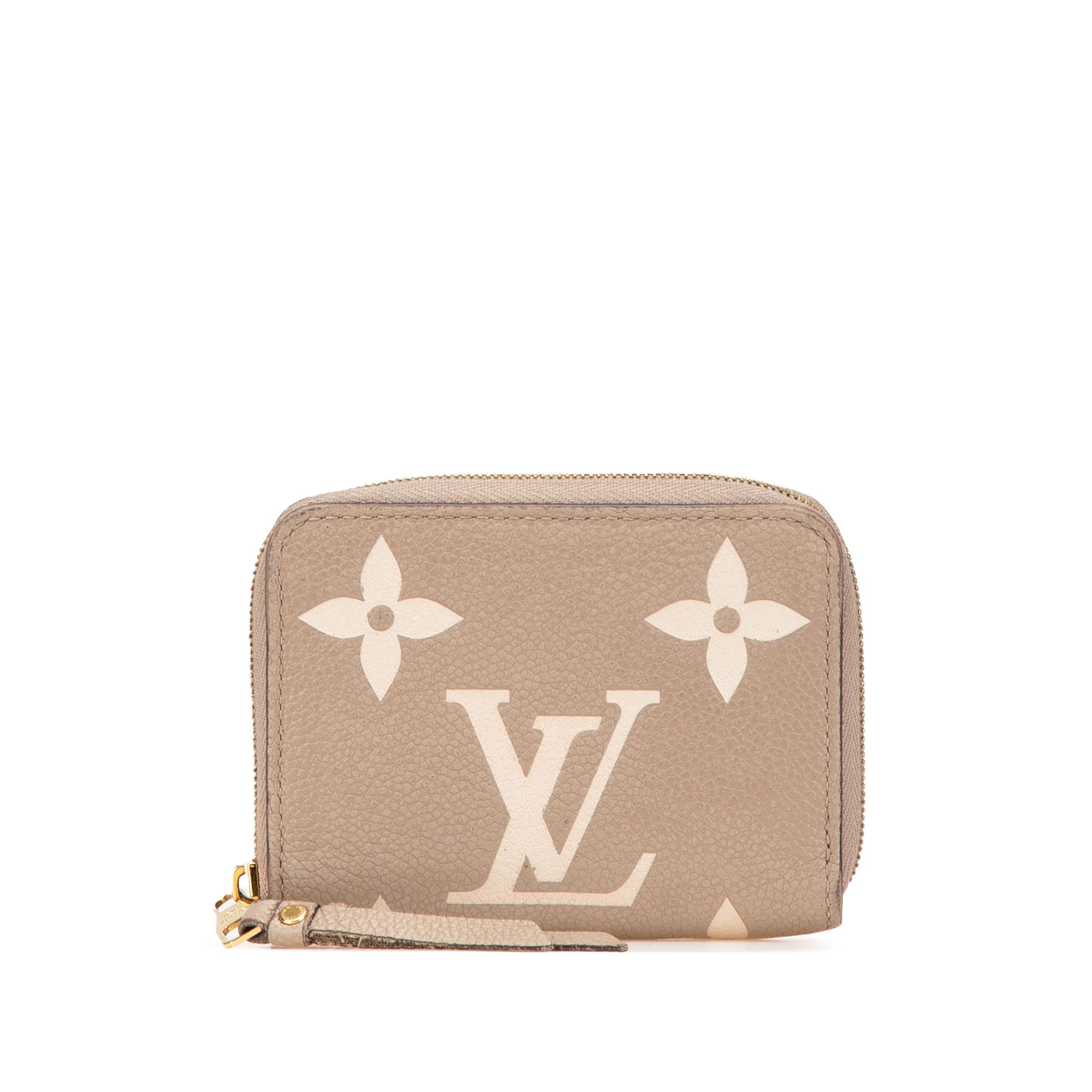 Louis Vuitton Bicolor Monogram Empreinte Giant Zippy Coin Purse in Brown, Women's