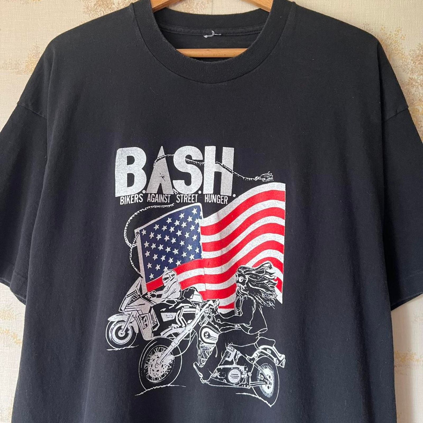 Vintage Vtg 90s Single Stitch Biker Tee | Motorcycle Graphic | XLT Size US XL / EU 56 / 4 - 1 Thumbnail