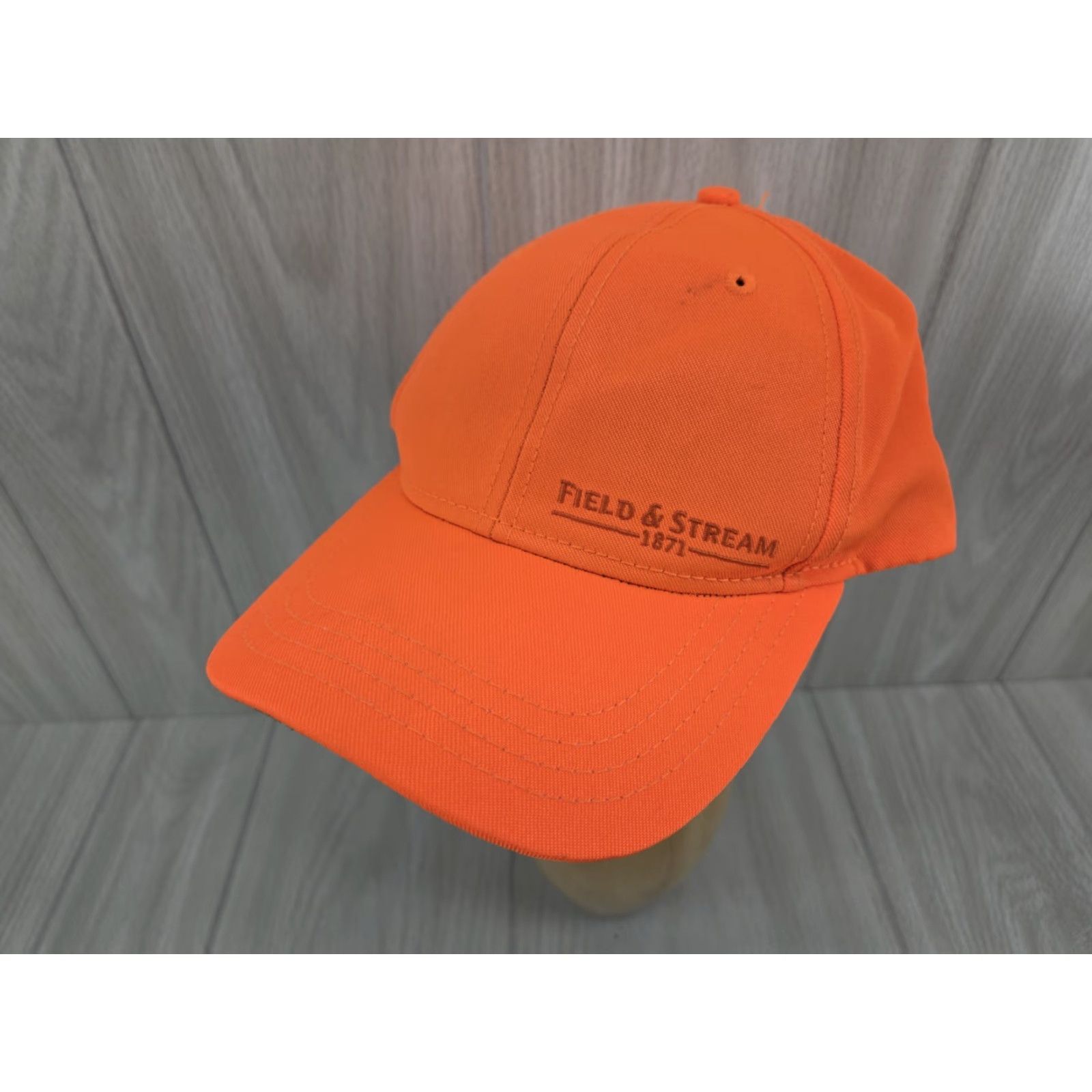 Vintage Field and Stream Blaze Orange Hat Hunt Fish Camp Outdoors Baseball Snapback Cap Size 44L - 2 Thumbnail