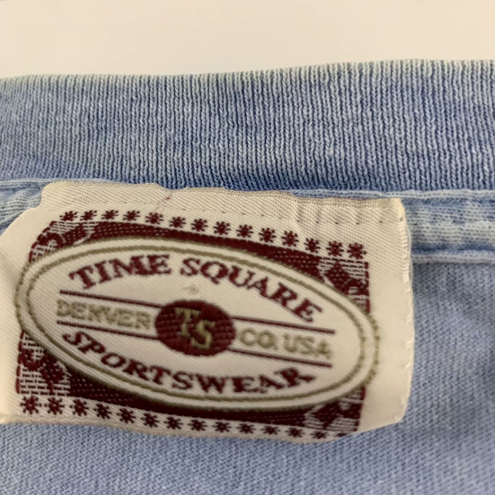 Deadwood VINTAGE Times Square Sportswear Deadwood Men's S/S T Shirt Embroidered Large Blue Size US L / EU 52-54 / 3 - 3 Thumbnail