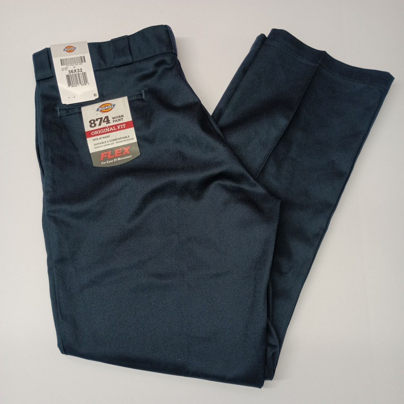 Dickies Dickies 874 Work Pants Men's 36x32 Flex Blue Original Fit Size US 36 / EU 52 - 1 Thumbnail