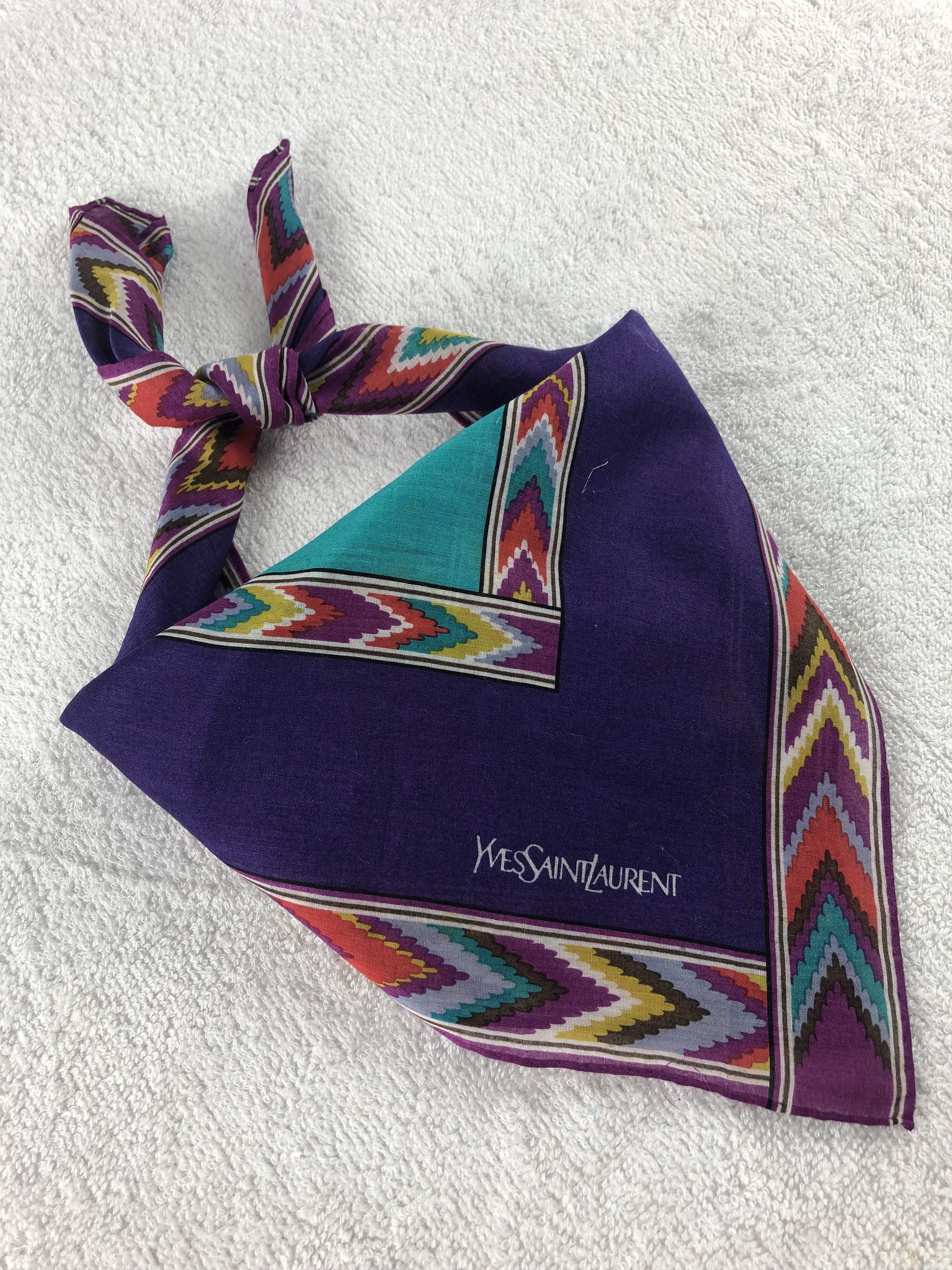 Yves Saint Laurent Yves Saint Laurent Handkerchief / Bandana / Neckerchief Size ONE SIZE - 2 Thumbnail