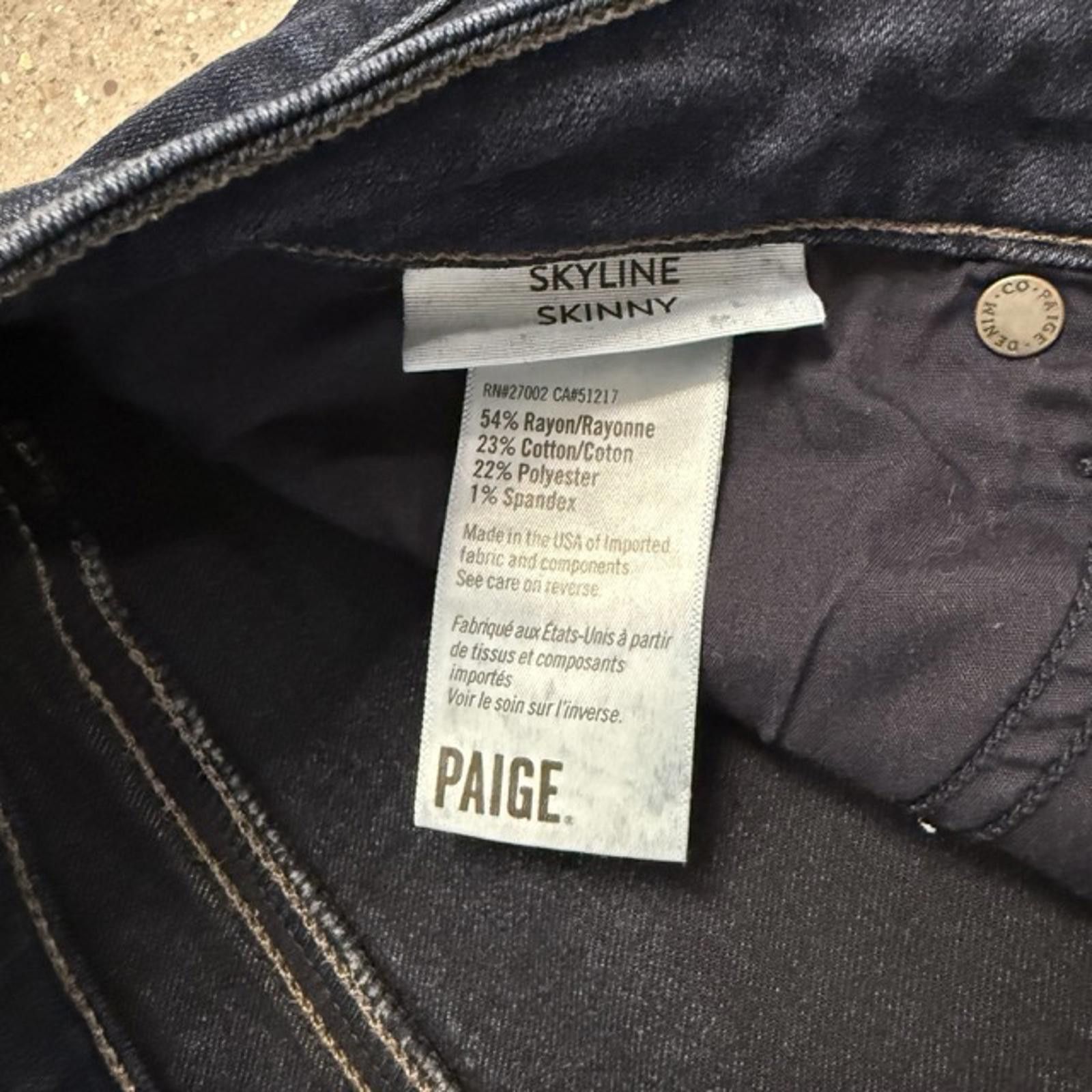 Paige NWOT Paige Skyline Skinny Jean Premium Denim Dark Wash - 32 Size 32" / US 10 / IT 46 - 7 Thumbnail
