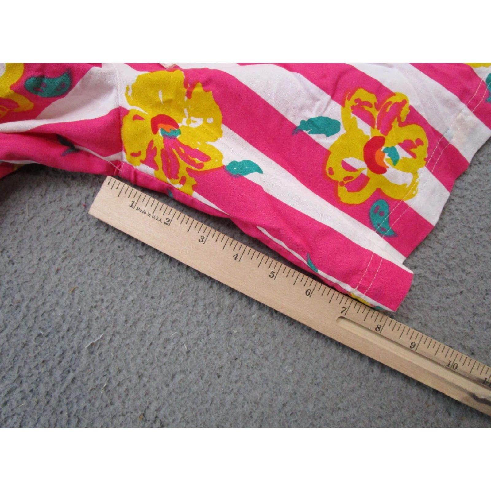 Etro VINTAGE Simply Basic 90s Floral Shorts Women's L Pink Elastic Waist Striped Lightweight Summer (Adult) Womens Size 36" / US 14 / IT 50 - 6 Thumbnail