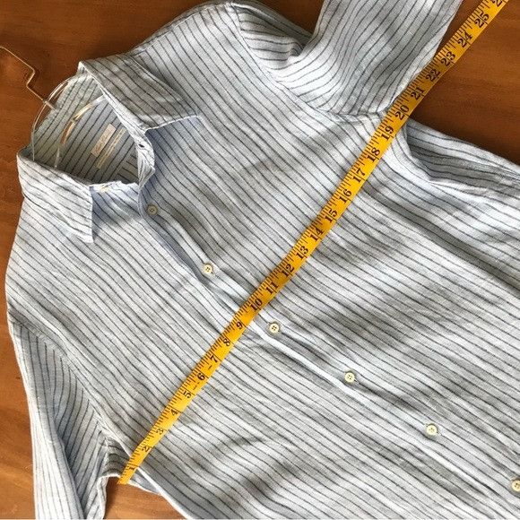Other Robert Friedman Authentic Pleasure Shirt Linen Blue Striped Size US M / EU 48-50 / 2 - 7 Thumbnail