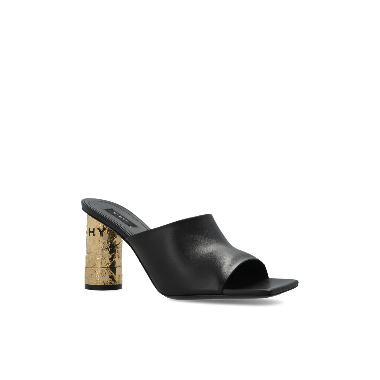 Givenchy GIVENCHY Black Leather 100mm Heel Mules New & Authentic (Wom Size US 9 / IT 39 - 2 Thumbnail