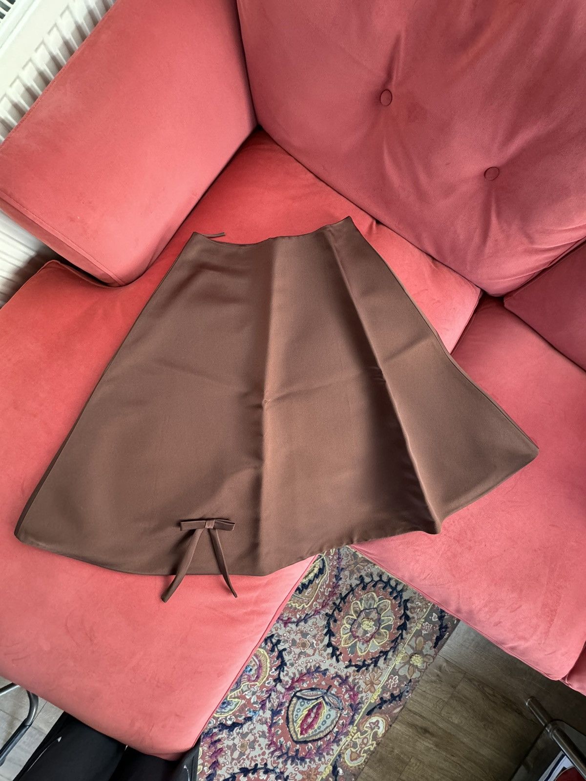 Prada Prada silk brown skirt, size M Size 28" / US 6 / IT 42 - 9 Thumbnail
