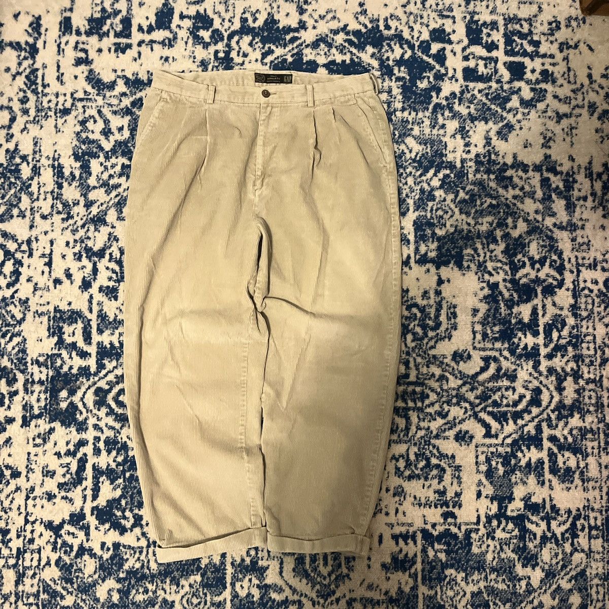 Gap Vintage 1990s GAP Pleated Front Relaxed Fit Corduroy Pants Size US 38 / EU 54 - 1 Thumbnail