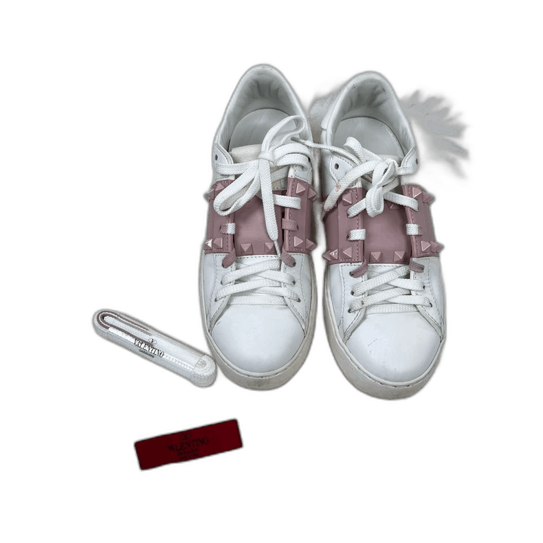 Valentino Valentino White Studded Sneakers Size 35 Size US 5 / IT 35 - 1 Thumbnail