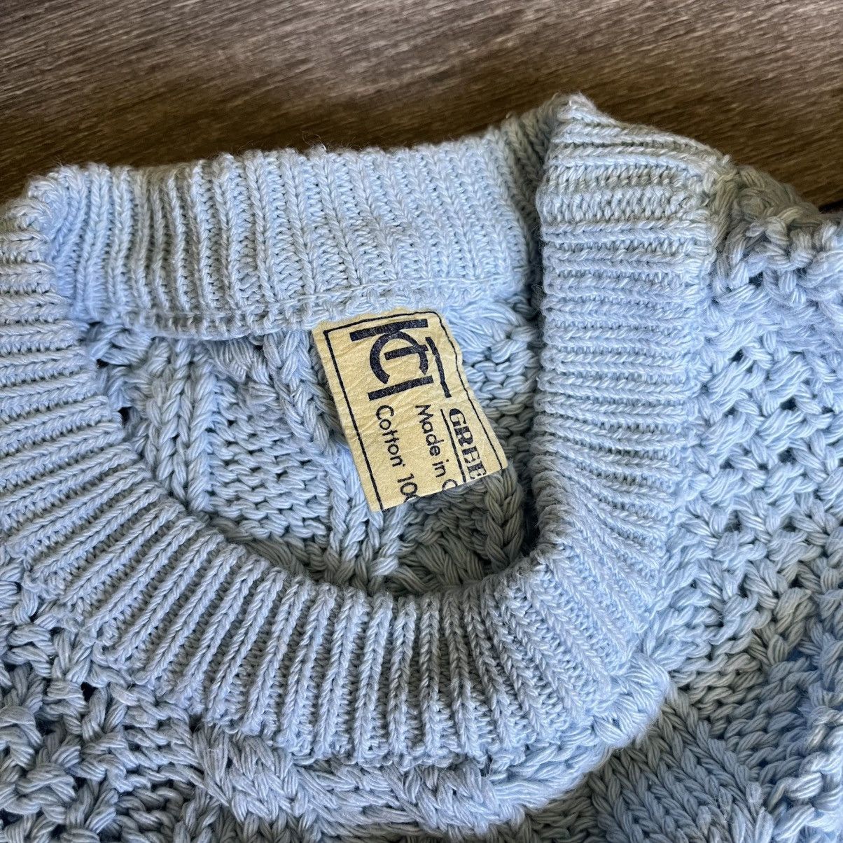 Vintage Vintage 1990s Greek Knitwear Cable Knit Fisherman Sweater Size US M / EU 48-50 / 2 - 4 Thumbnail