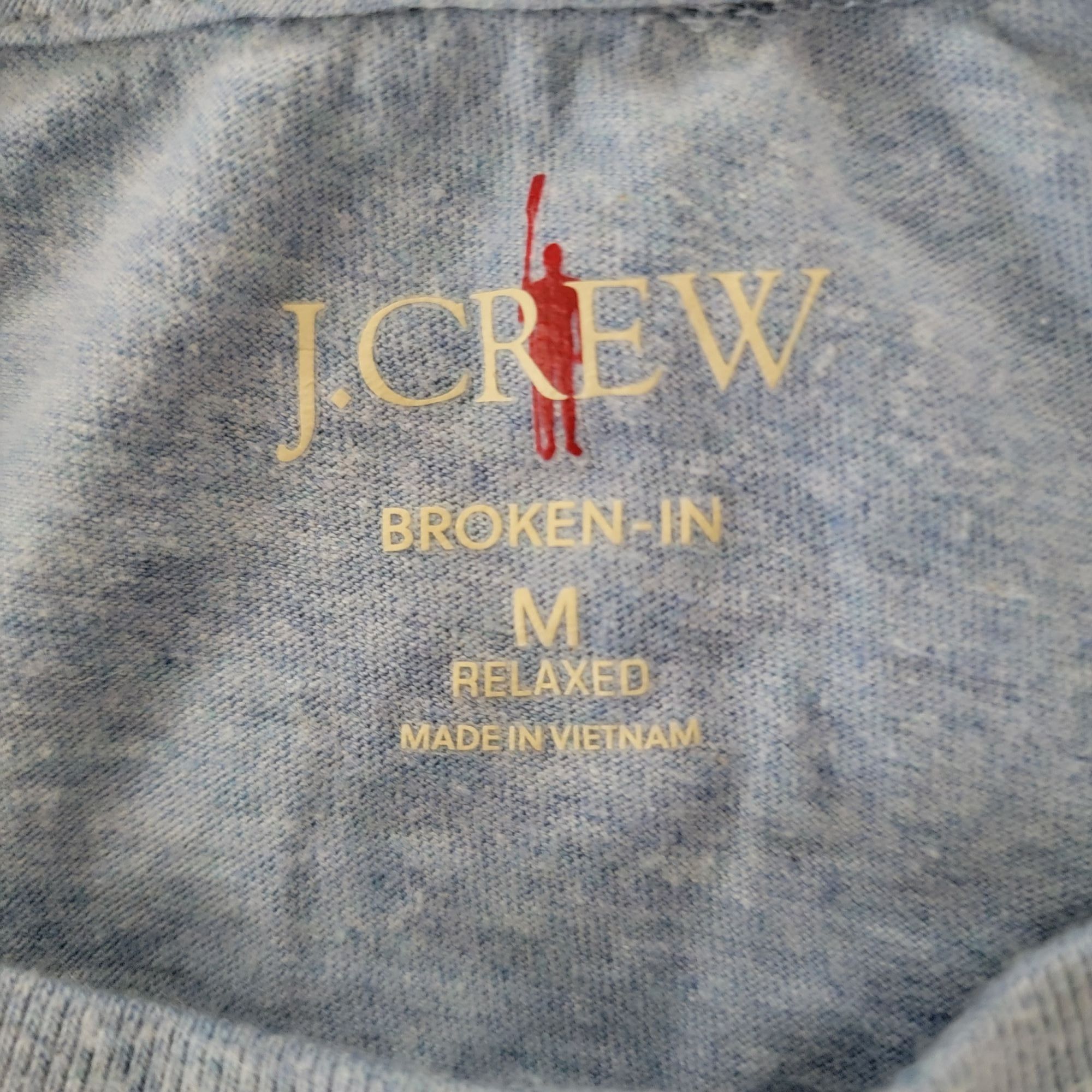 J.Crew J.Crew Broken-In Relaxed Fit T-Shirt M Heathered Blue Cotton Size US M / EU 48-50 / 2 - 2 Thumbnail