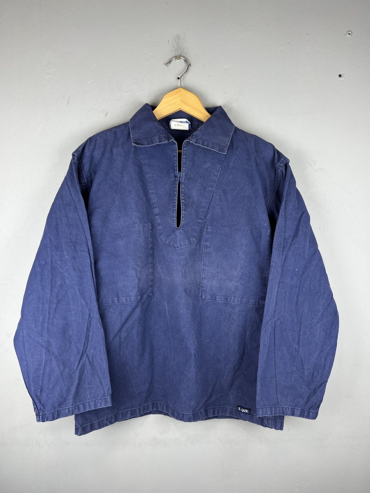 Other 1980s SUN FADED GREEN LE GLAZIK FISHERMAN SMOCK (L) | Grailed