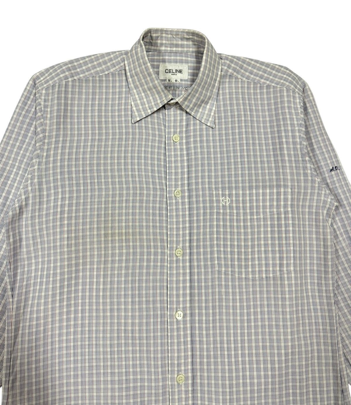 Celine Celine Paris Square Patterned Shirt Button Ups Size US M / EU 48-50 / 2 - 3 Thumbnail