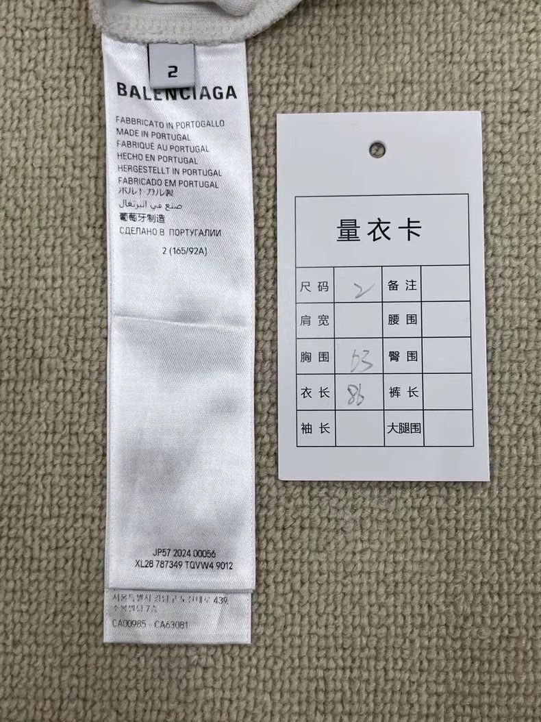 Balenciaga Balenciaga Logo Print Long Crew Neck Short Sleeve T-Shirt Size US M / EU 48-50 / 2 - 4 Thumbnail