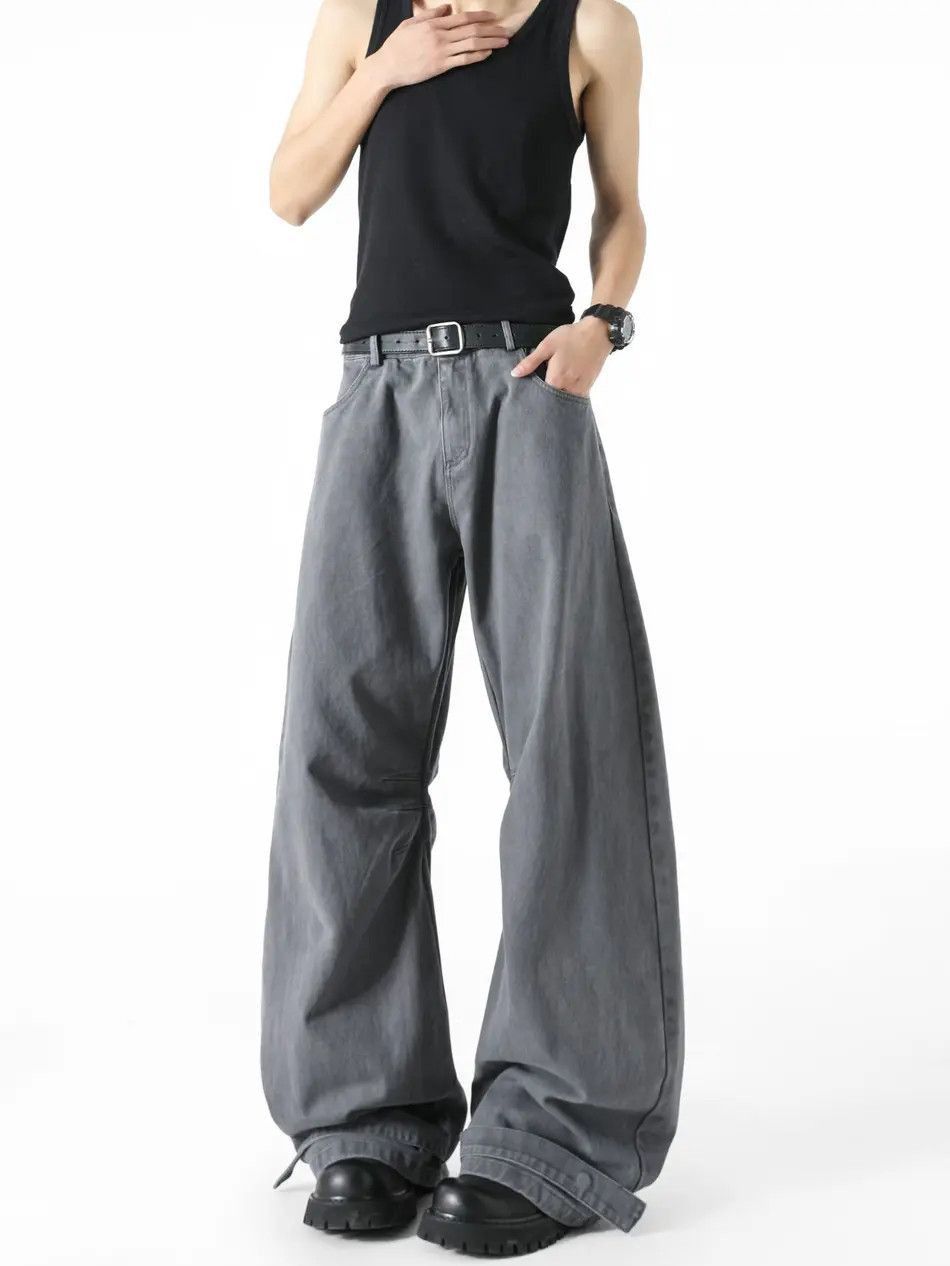 Japanese Brand Retro loose wide leg slightly flared jeans Size US 32 / EU 48 - 6 Thumbnail